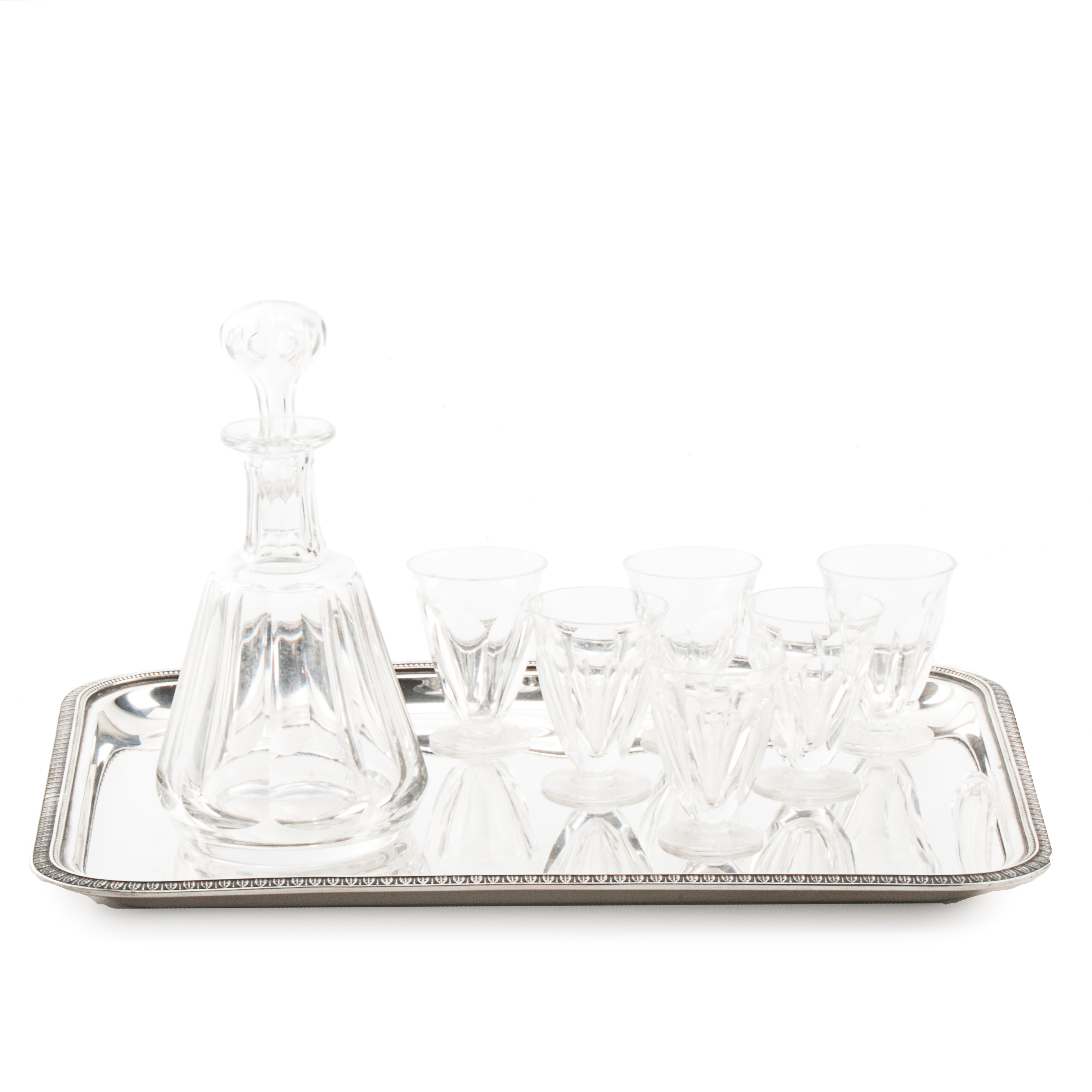 BACCARAT. SET OF BACARAT "TALLYRAND" GLASSWARE AND CHRISTOF