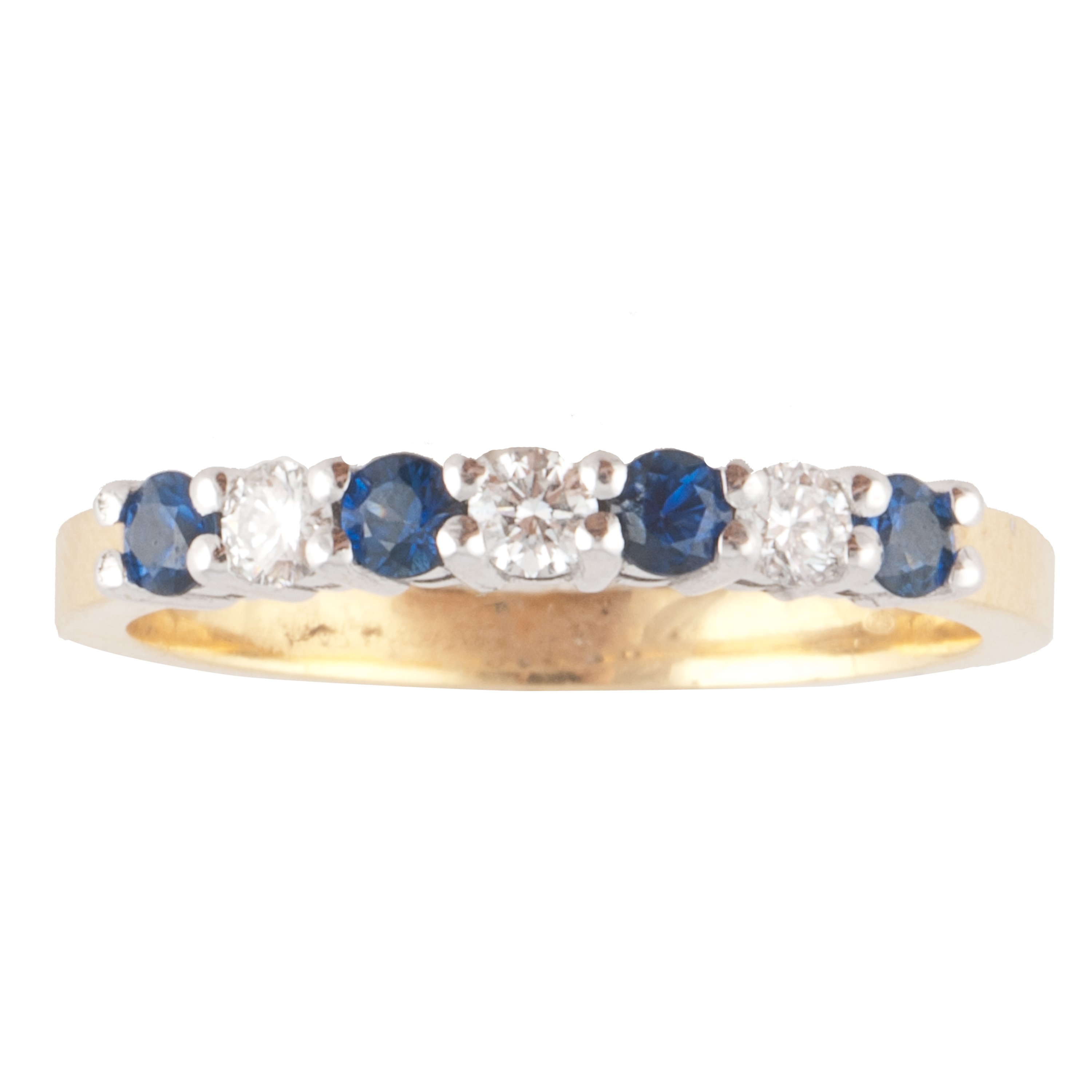 SAPPHIRE AND DIAMOND ETERNITY RING.