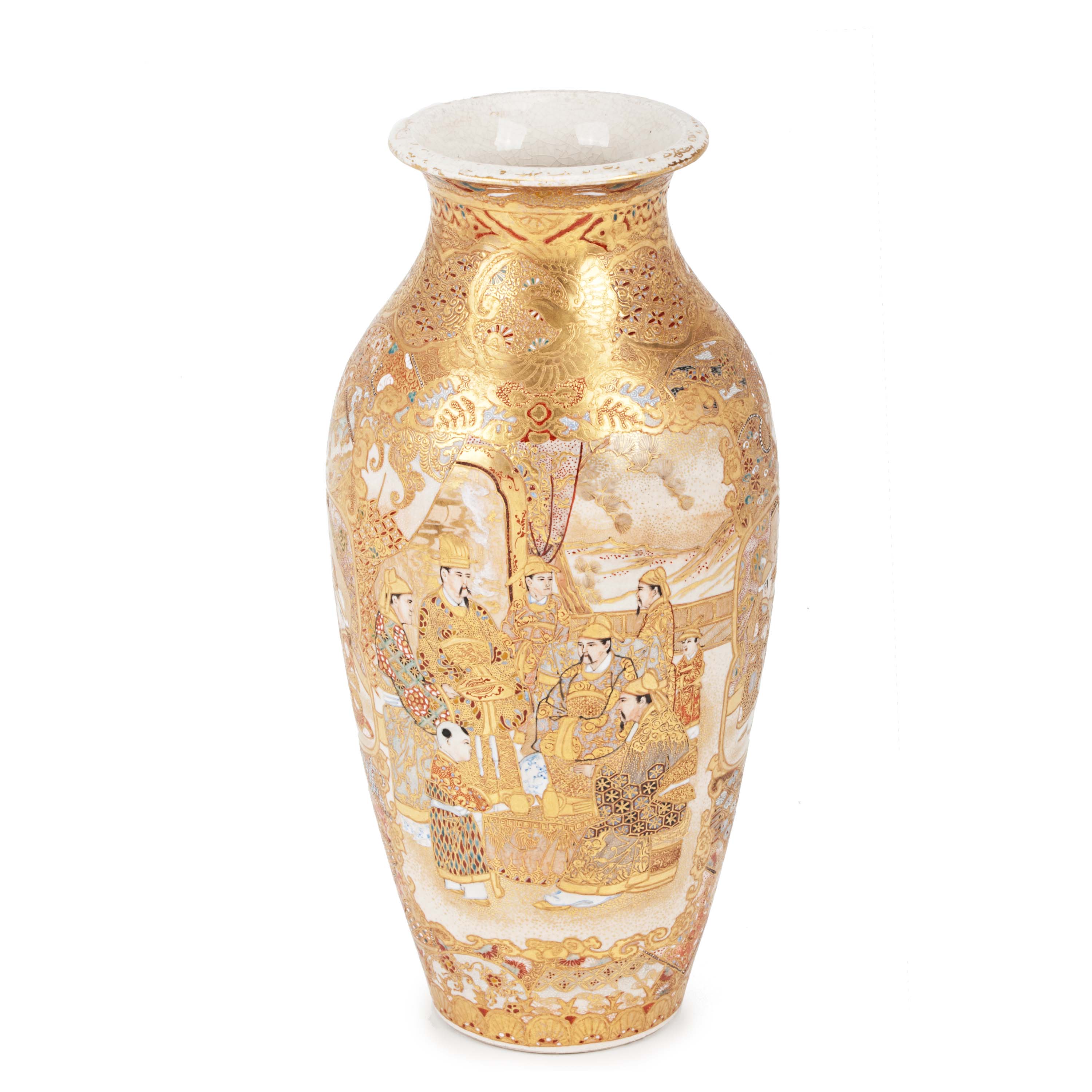 JAPANESE SATSUMA VASE, C19th.
