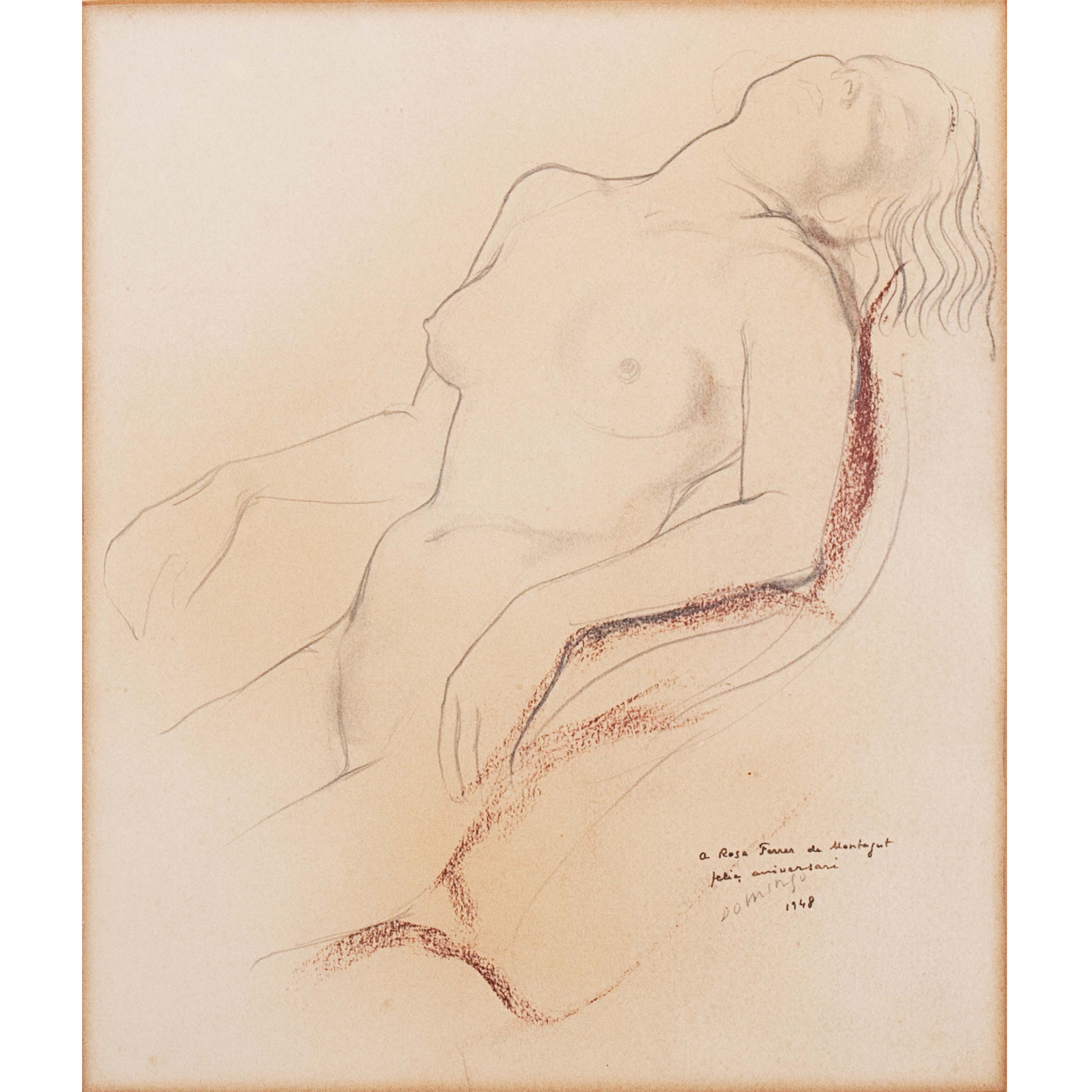 FRANCISCO DOMINGO Y SEGURA (1893-1974). "DESNUDO FEMENINO R