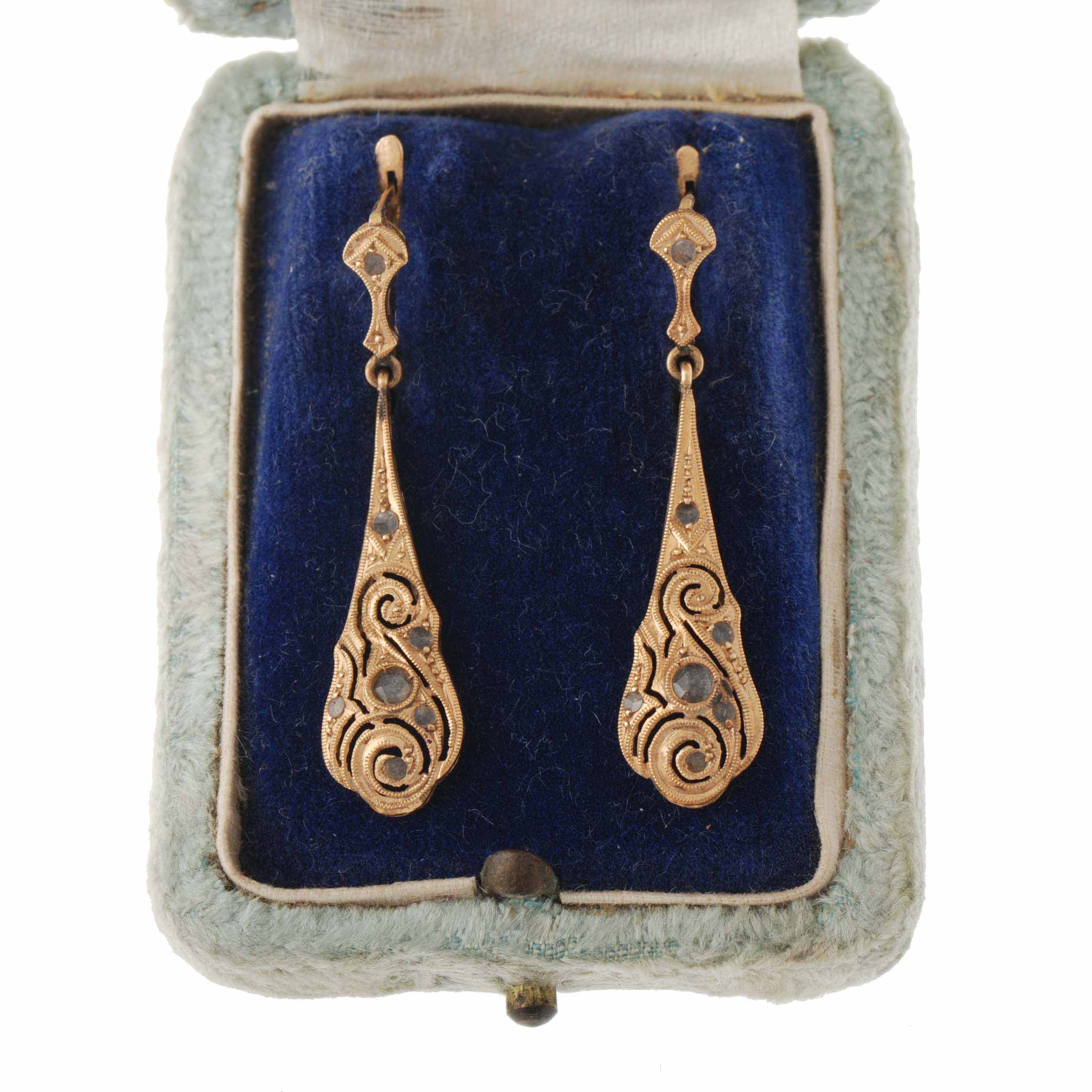 LONG EARRINGS, EARLY 20TH CENTURY.