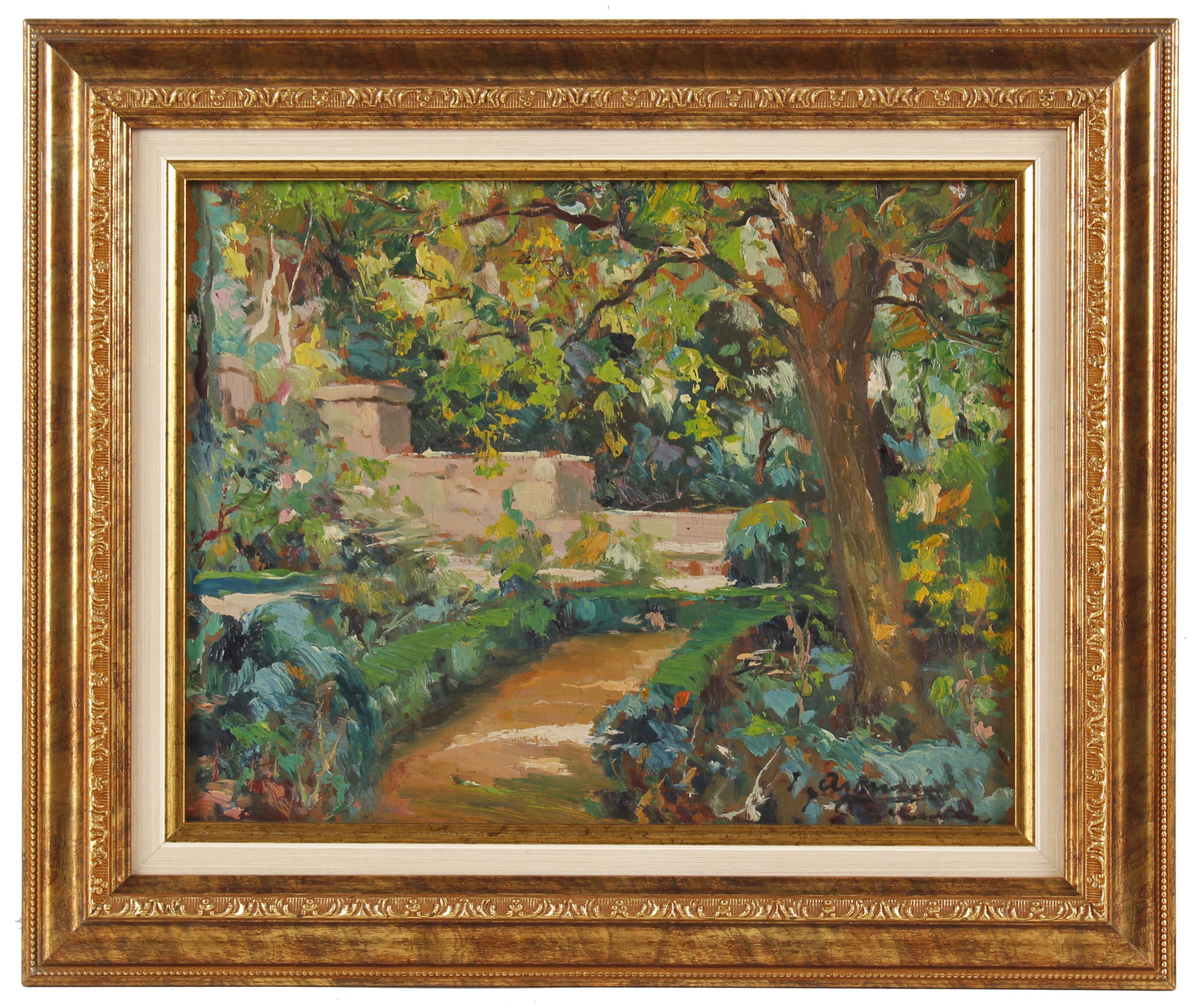 JOAQUÍN ASENSIO MARINÉ (1890-1961). "GARDEN".