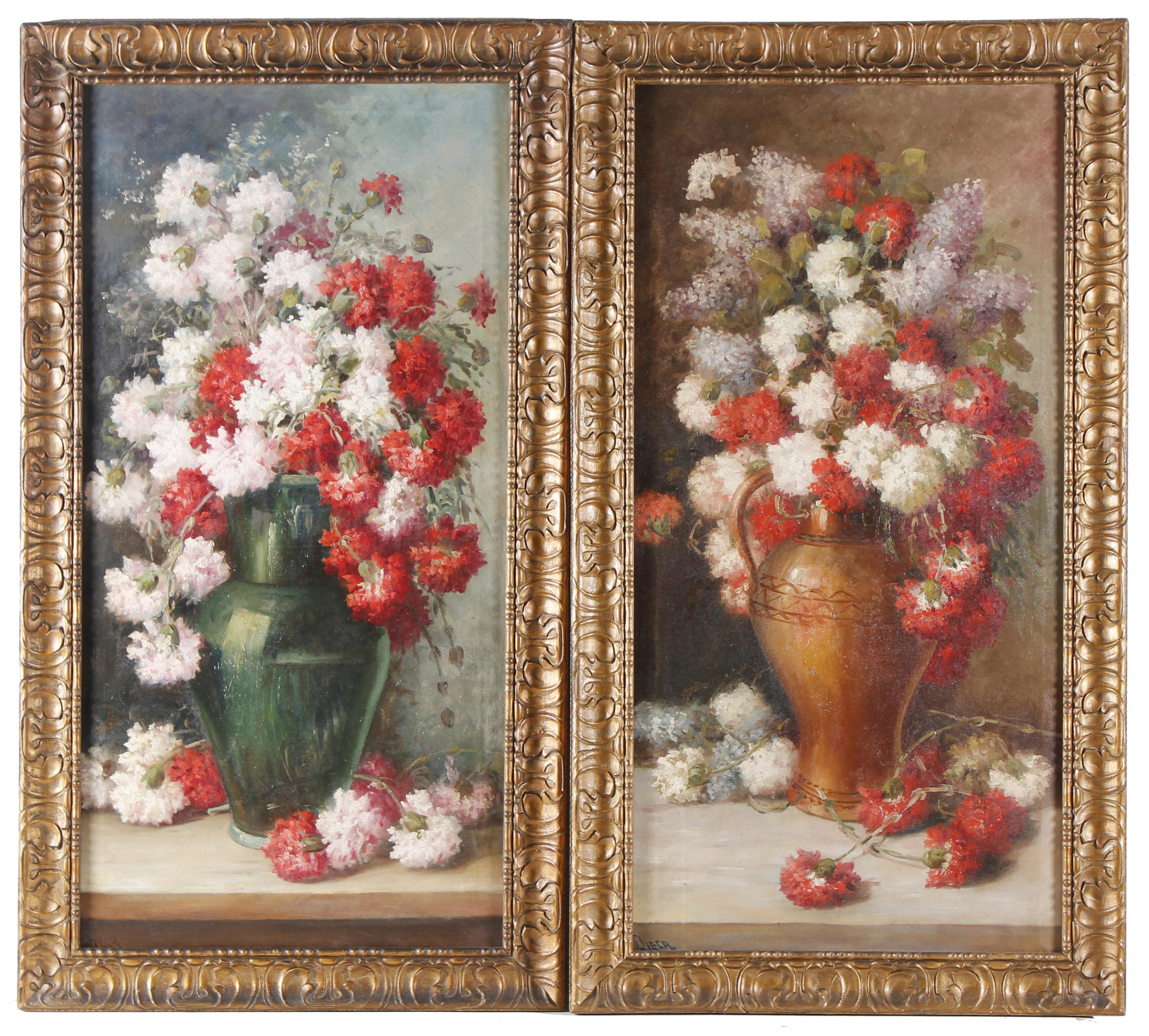 FELIPE CHECA (1844-1906). "FLOWER VASES".