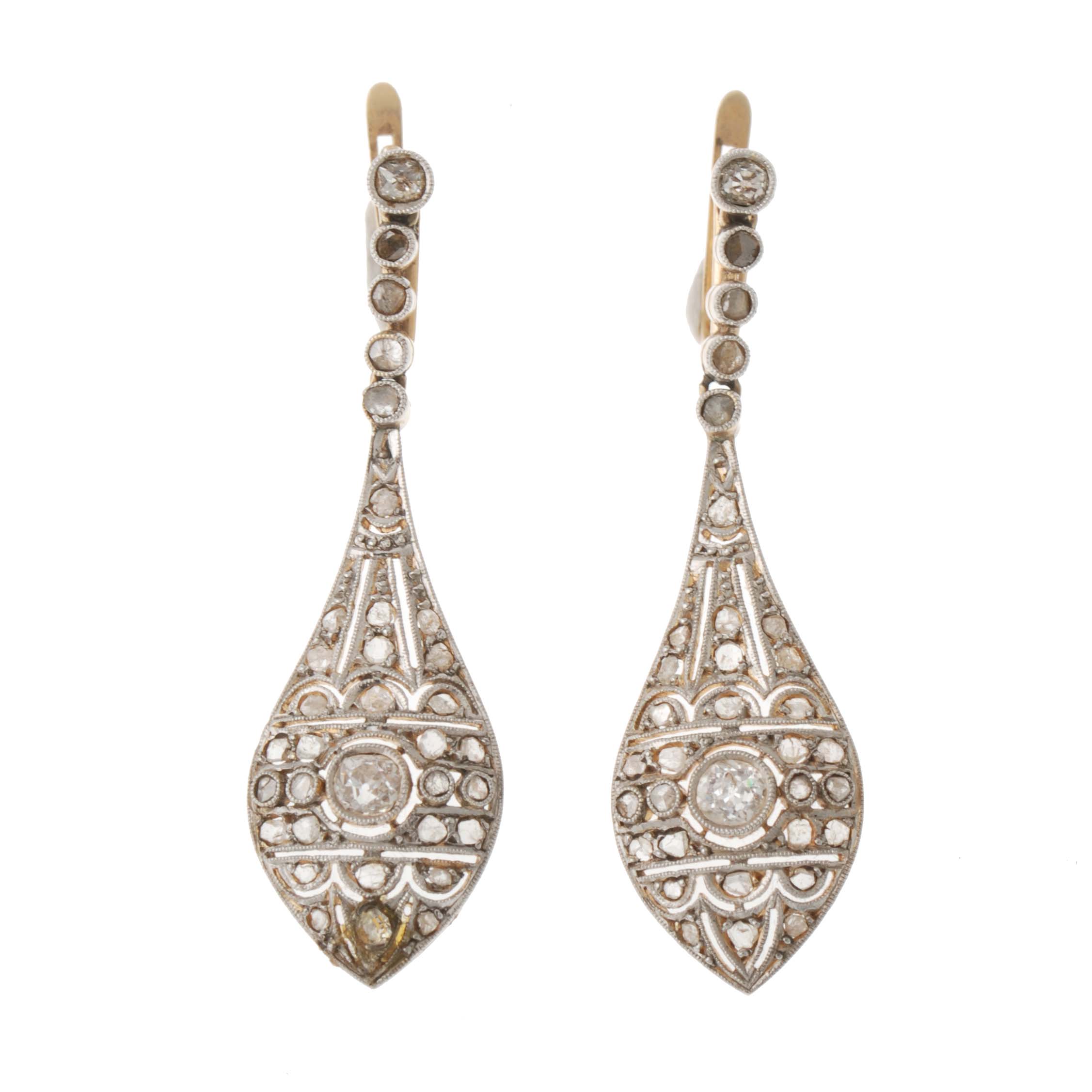 ART NOUVEAU LONG EARRINGS.