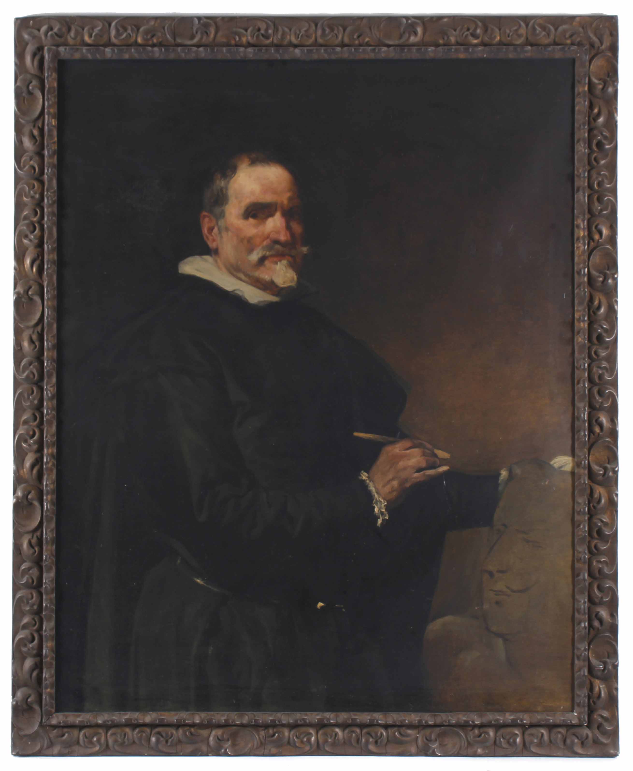 ESCUELA ESPAÑOLA, SIGLO XIX. "RETRATO DEL ESCULTOR JUAN MAR