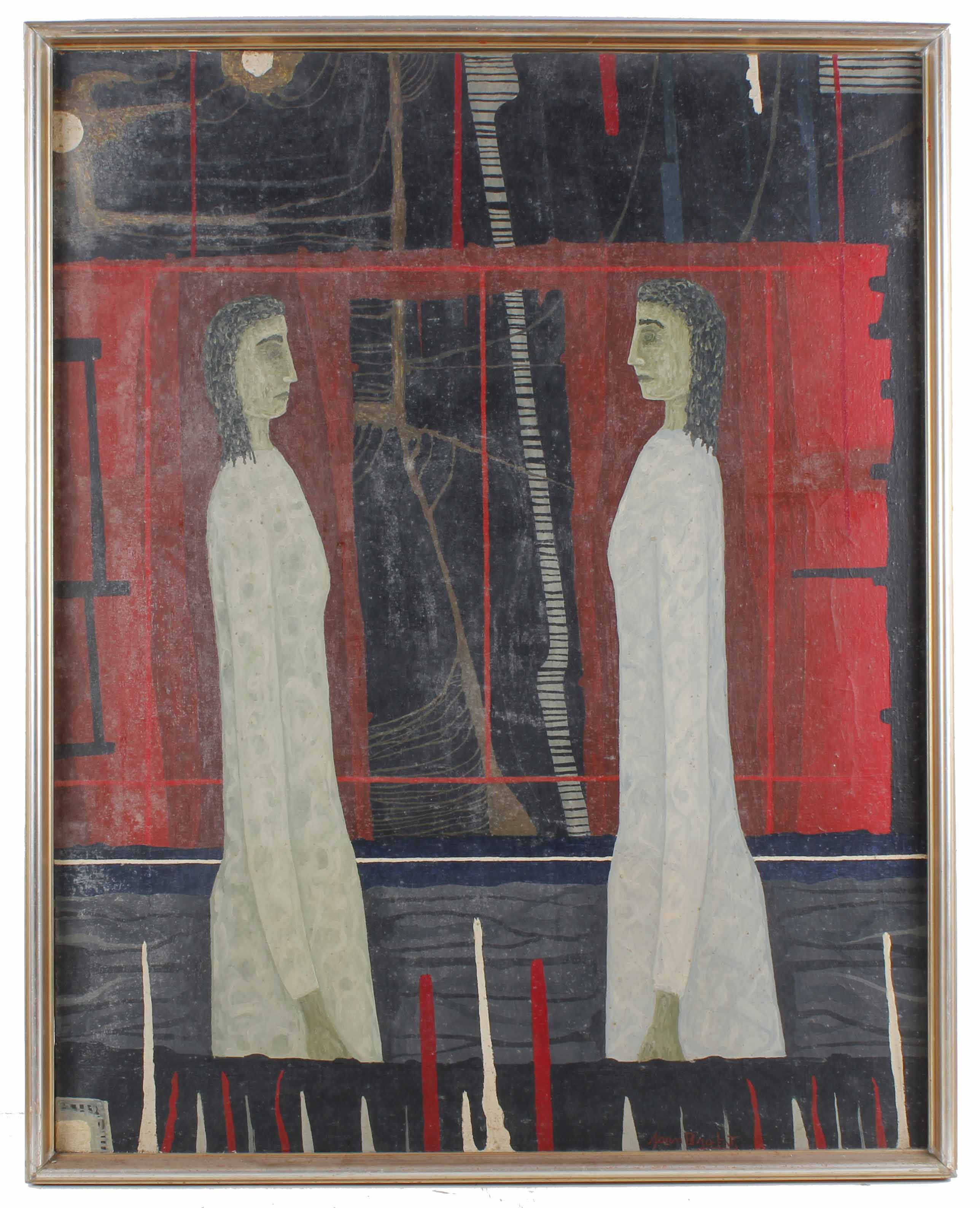 JOAN BROTAT VILANOVA (1920-1990). "DOS FIGURAS CARA A CARA".