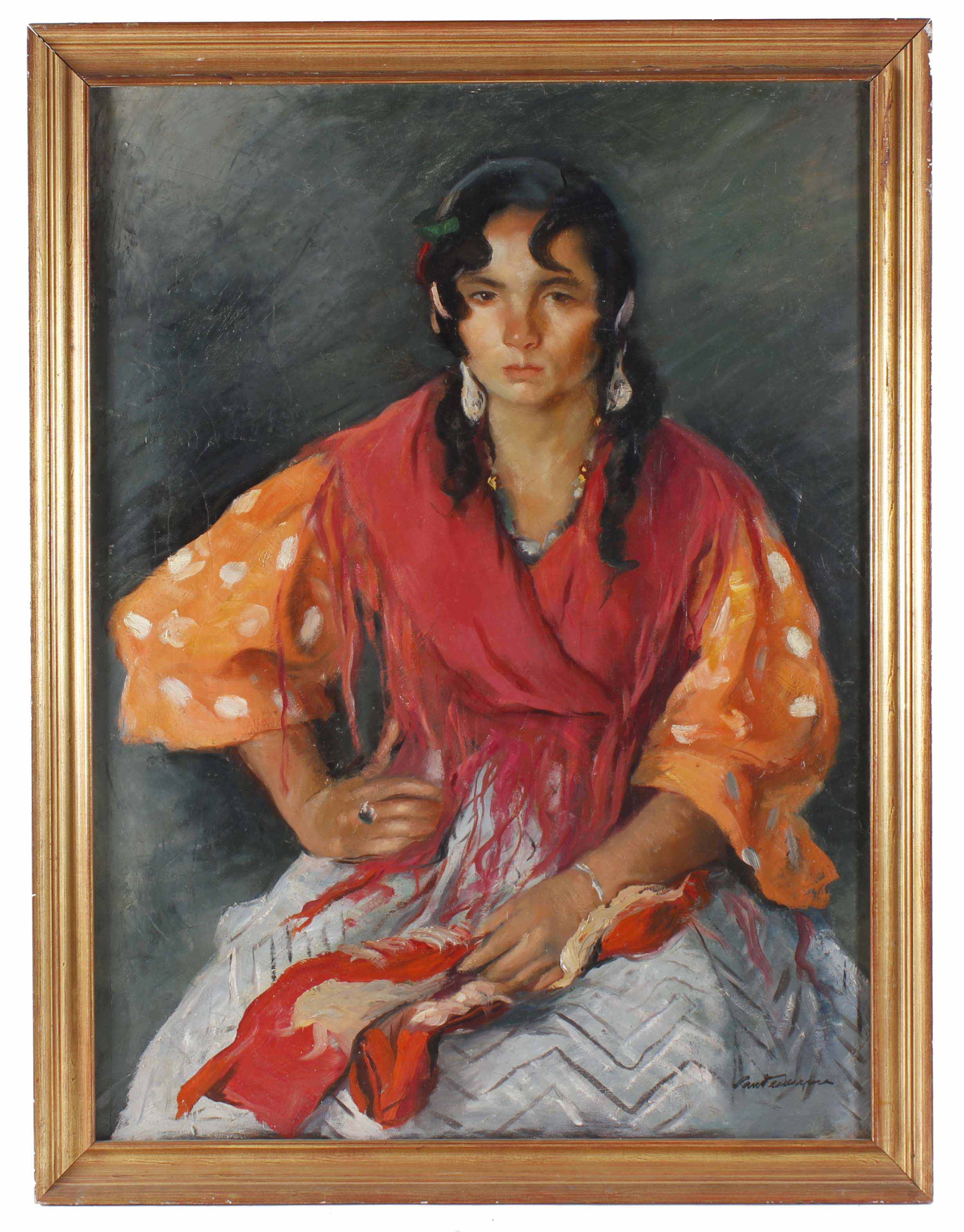 ERNEST SANTASUSAGNA (1900-1964). "GITANA".