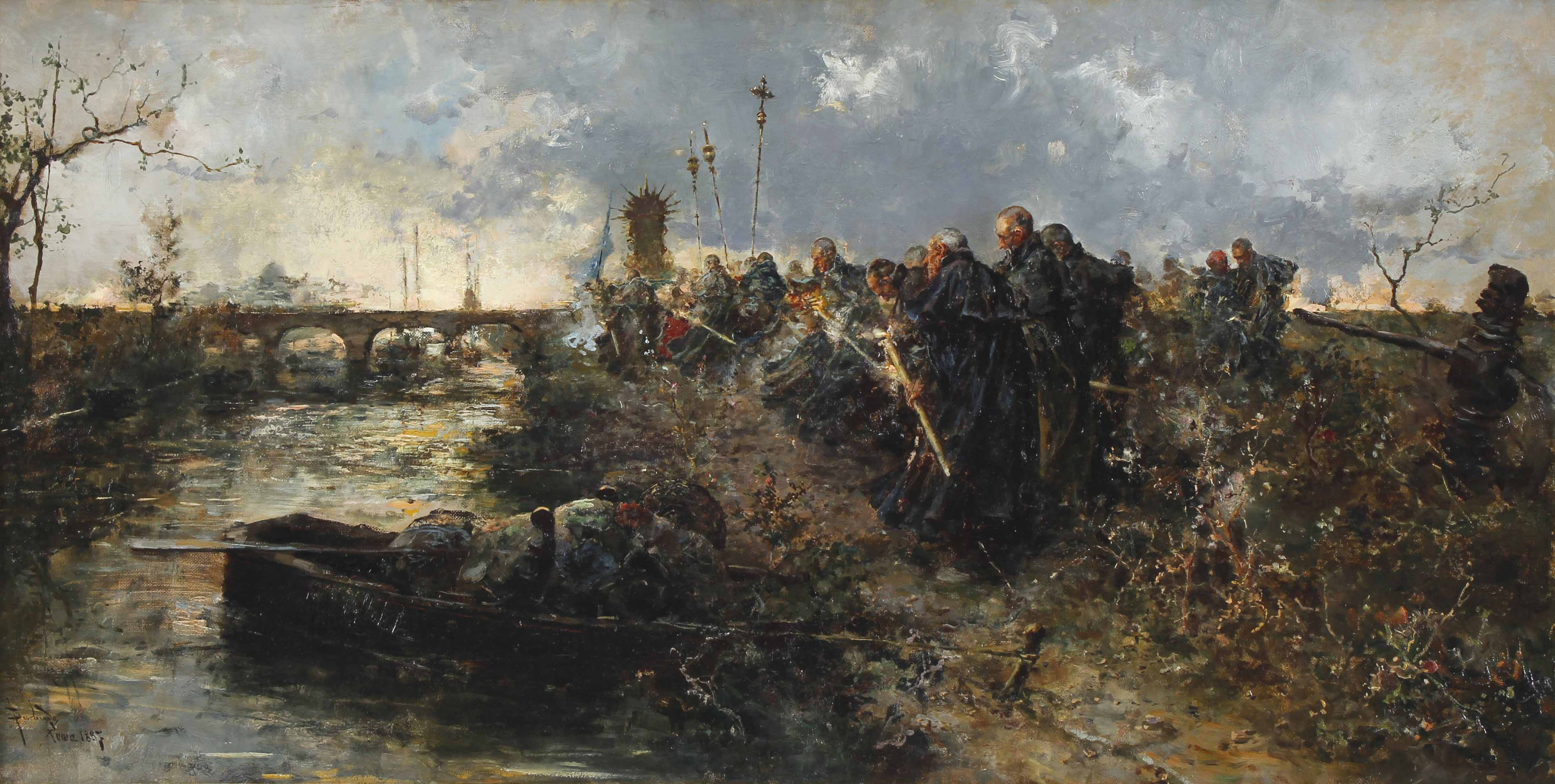 SALVADOR SÁNCHEZ BARBUDO (1857-1917). "PROCESIÓN", 1887.