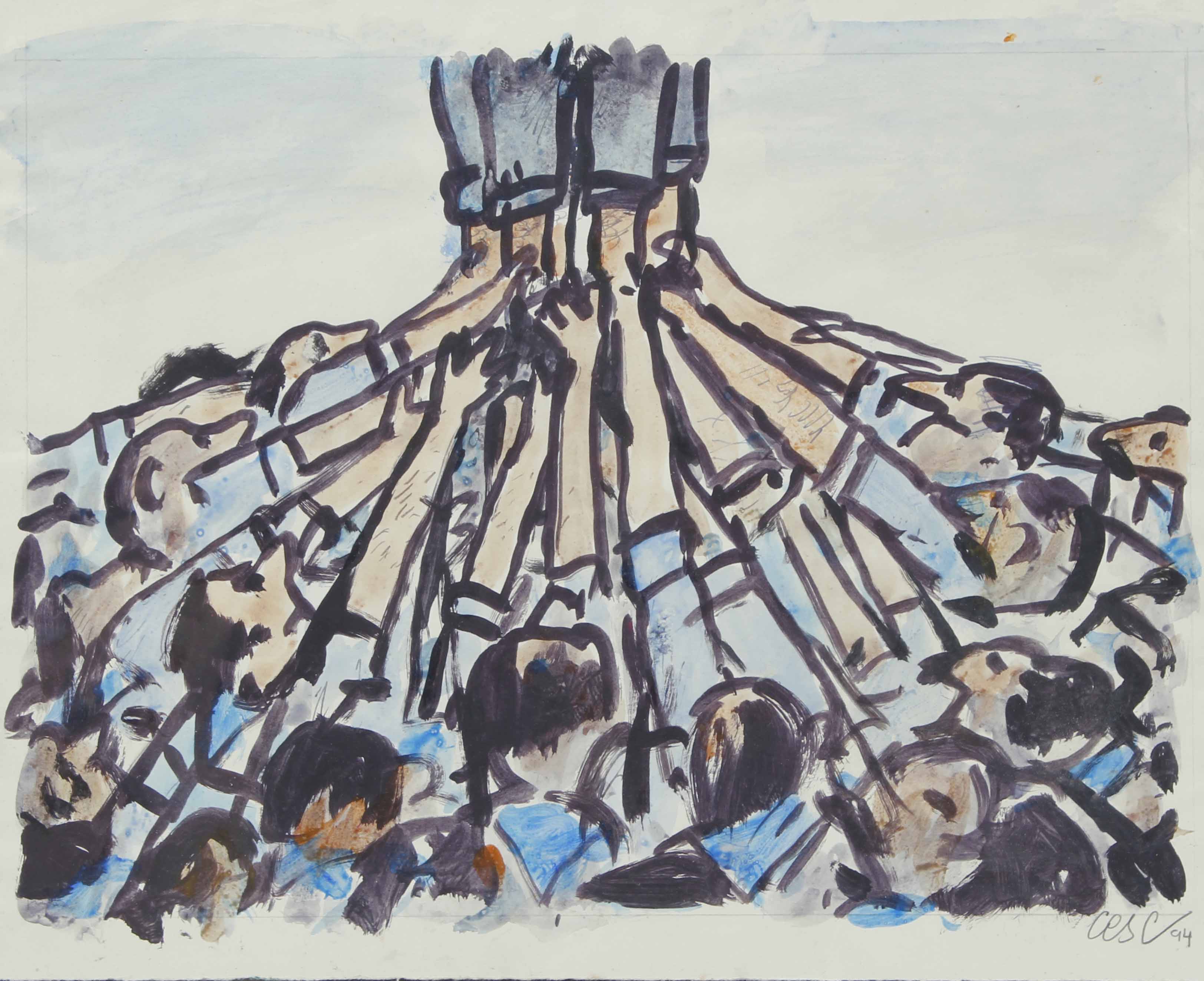 FRANCESC VILA I RUFAS, "CESC" (1927-2006). "CASTELLERS", 19