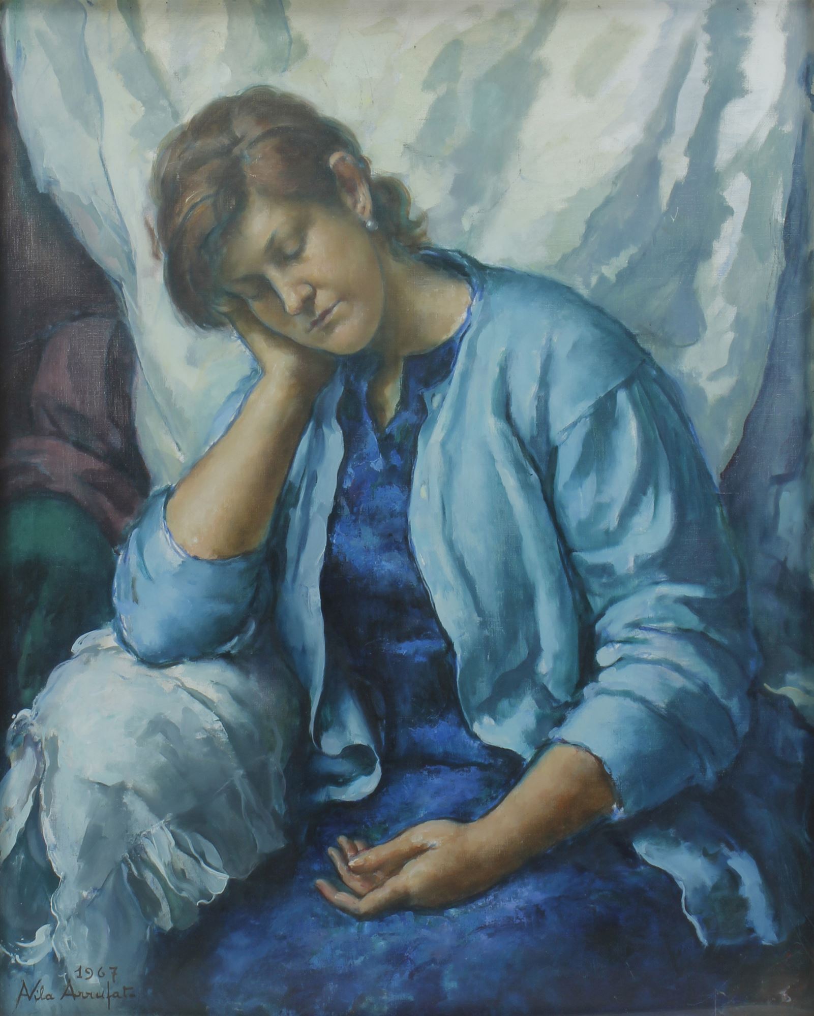 ANTONI VILA ARRUFAT (1896-1989). "NURI DORMINT", 1967.