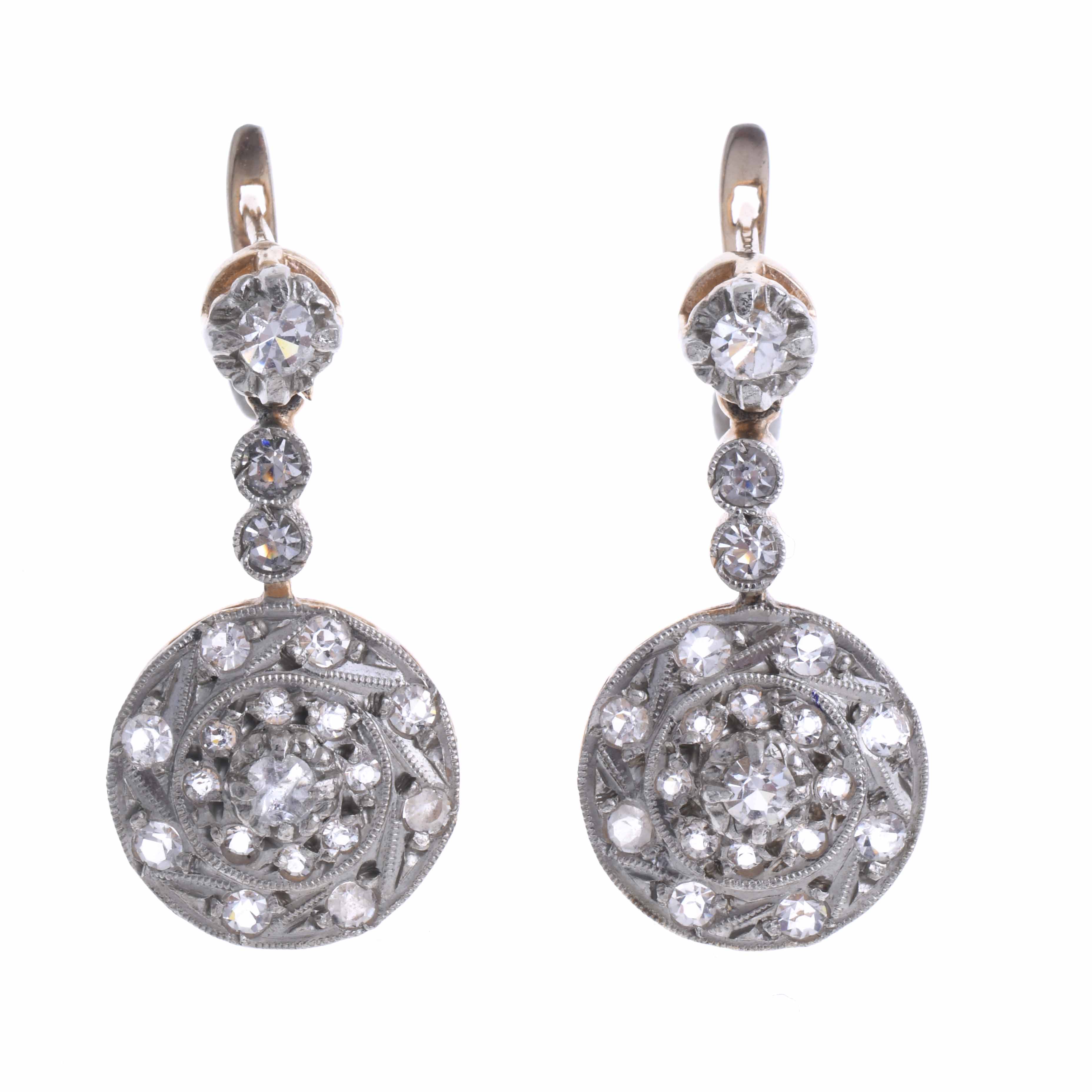 PENDIENTES ORO Y DIAMANTES.