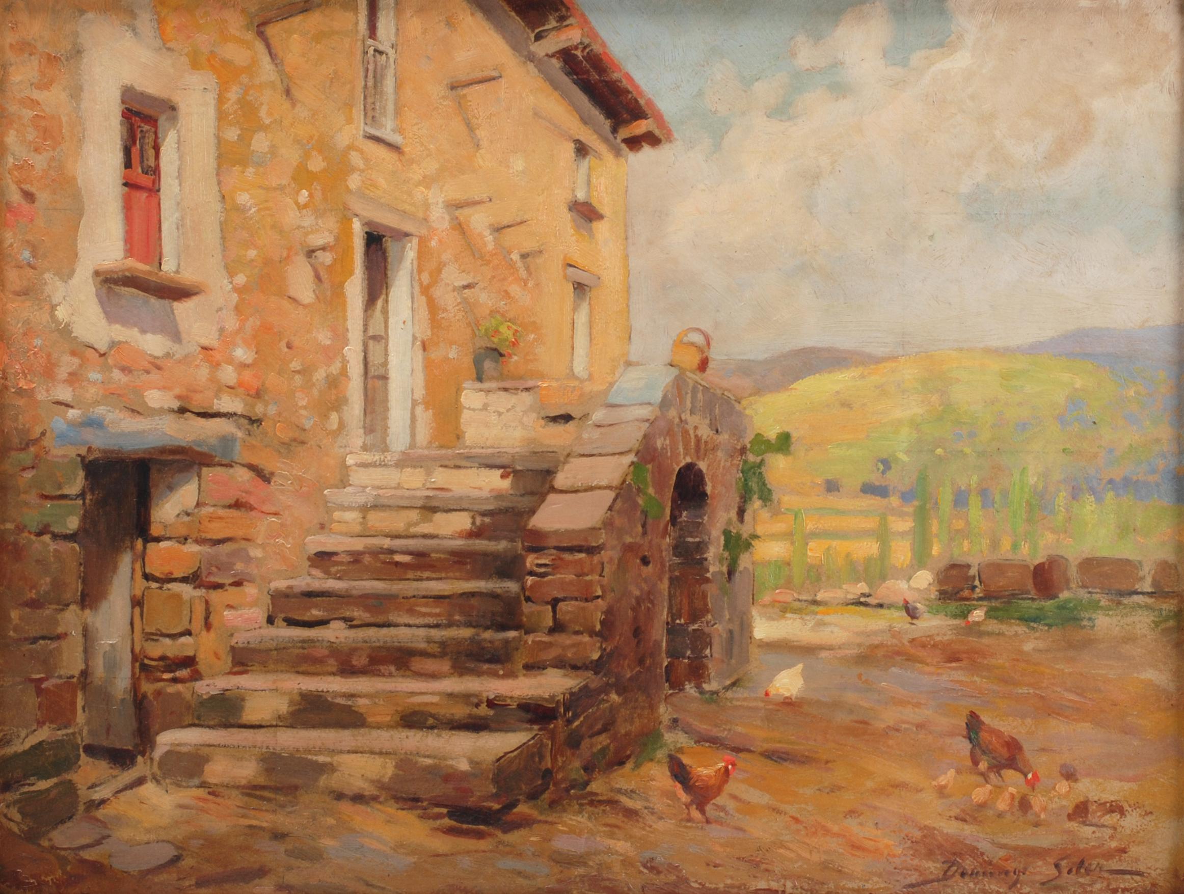 DOMINGO SOLER (1871-1951). "FARMHOUSE IN VALLFOGONA DE RIPO