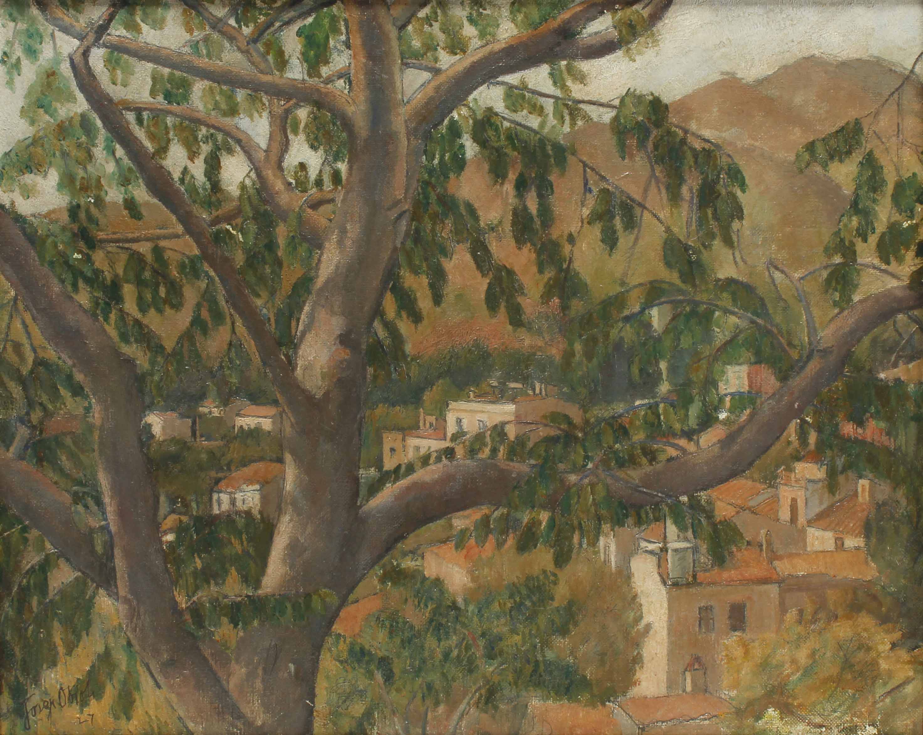 JOSEP OBIOLS PALAU (1894-1967). "PAISAJE", 1927.