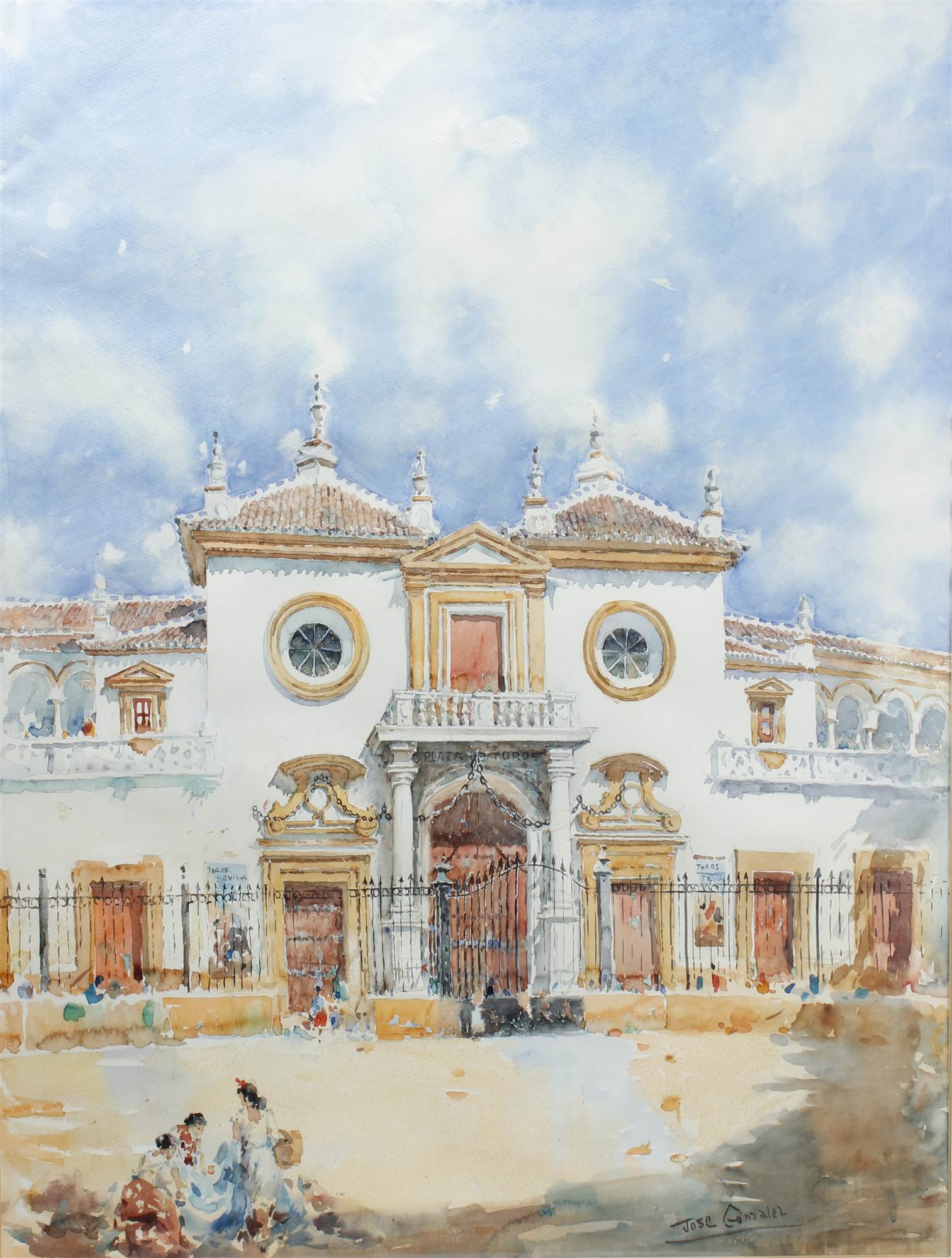 JOSÉ GONZÁLEZ (1933-2018). "LA MAESTRANZA DE SEVILLA". 