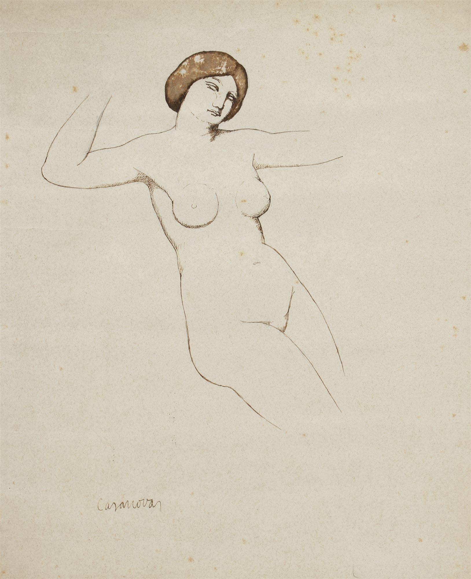 ENRIC CASANOVAS ROY (1882-1948). “FEMALE NUDE”. 