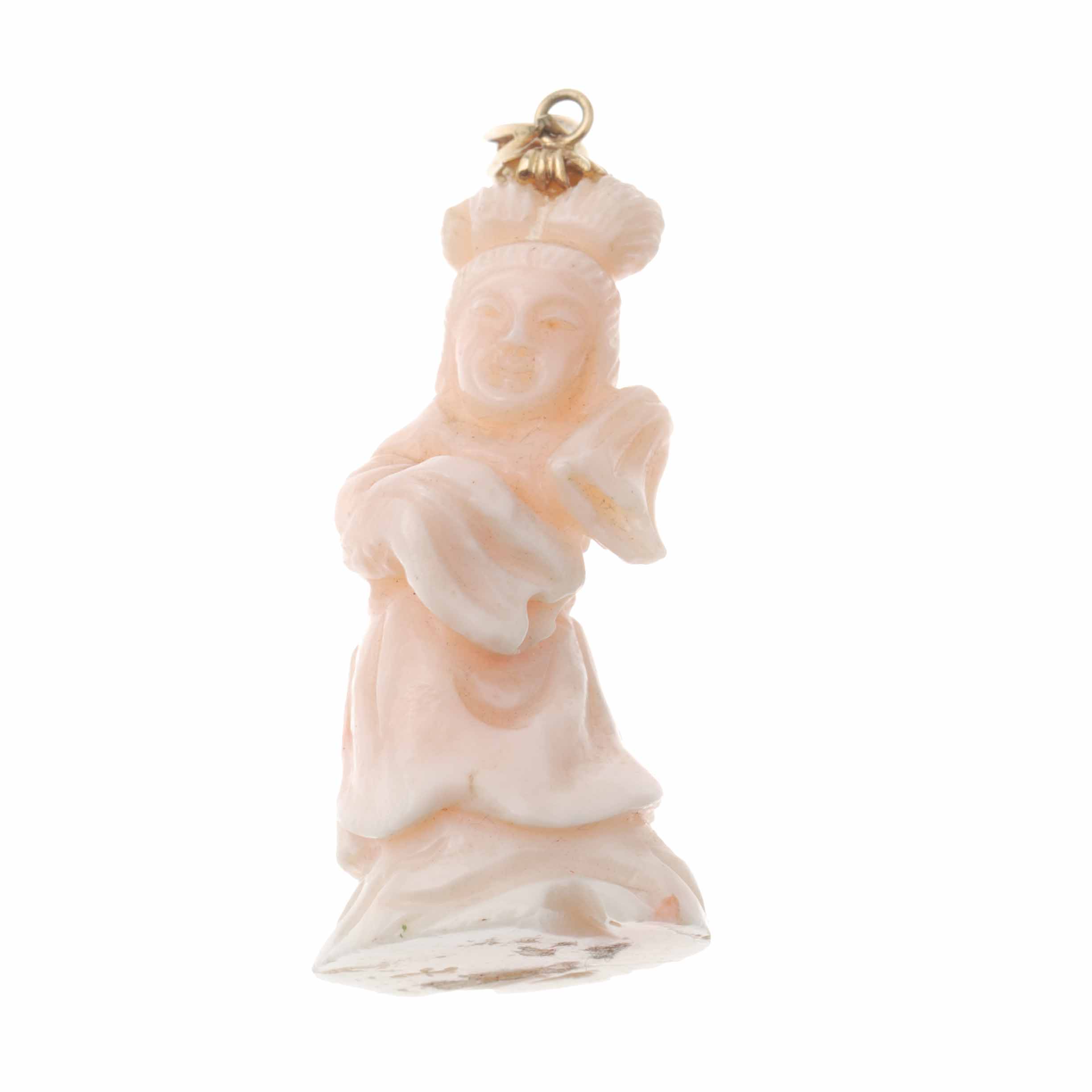 ANGEL SKIN CORAL PENDANT.