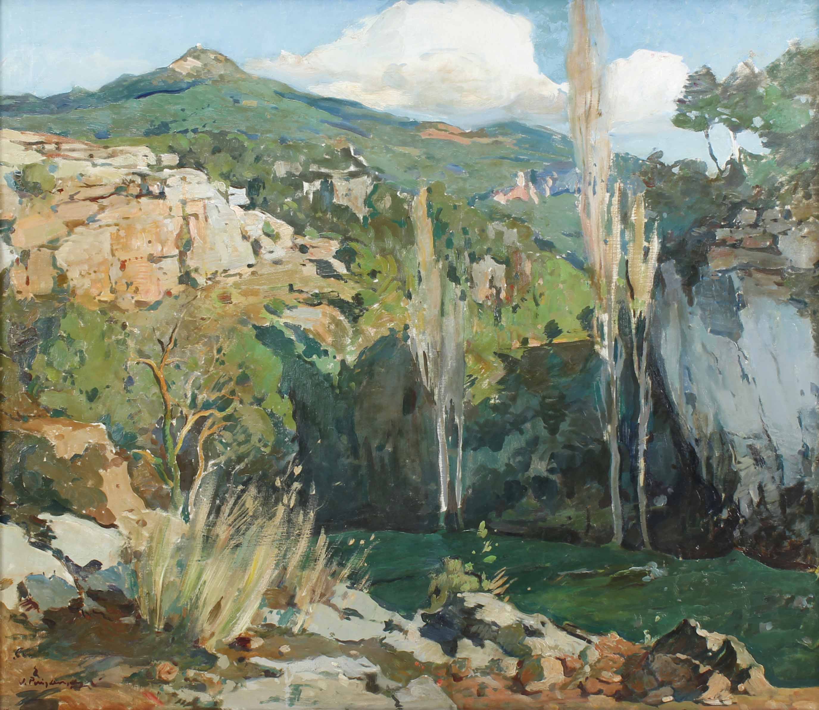 JOSEP PUIGDENGOLAS BARELLA (1906-1987). "PAISAJE".