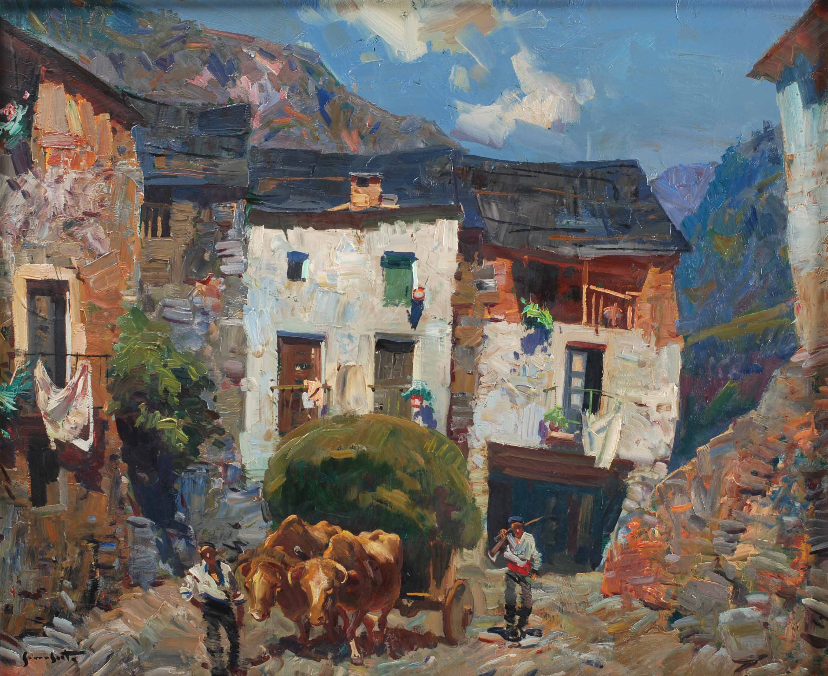 JOSEP SERRASANTA (1916-1998). "PUEBLO".