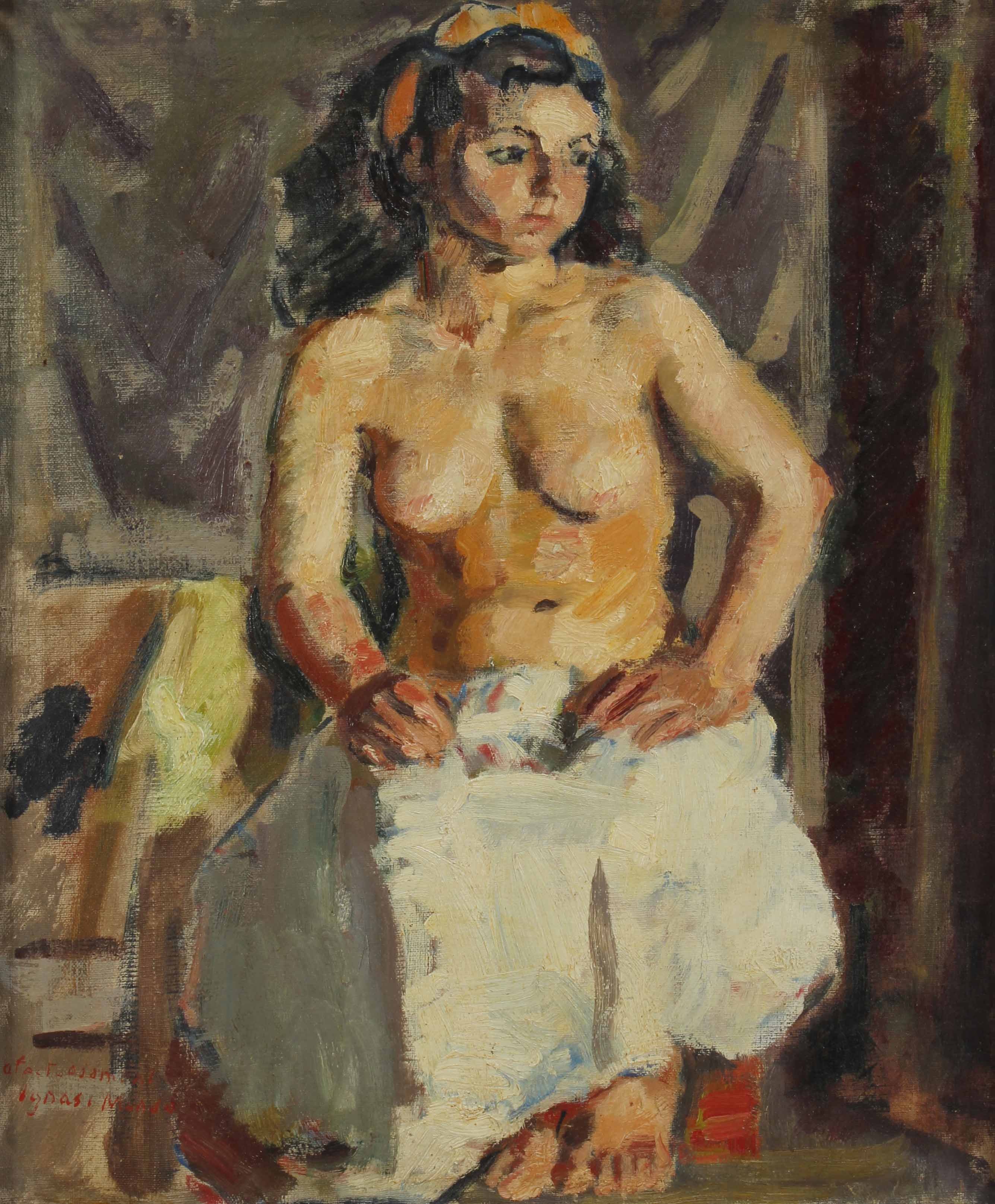 IGNASI MUNDÓ (1918-2012). "JOVEN DESNUDA". 