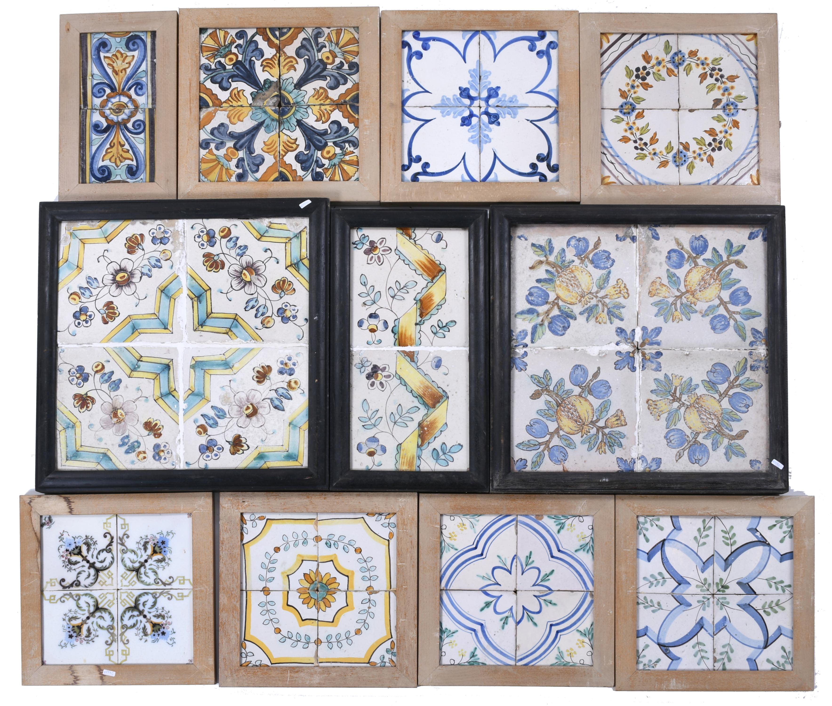 LOTE DE AZULEJOS  CATALANES "DE MOSTRA", SIGLOS XVIII Y XIX