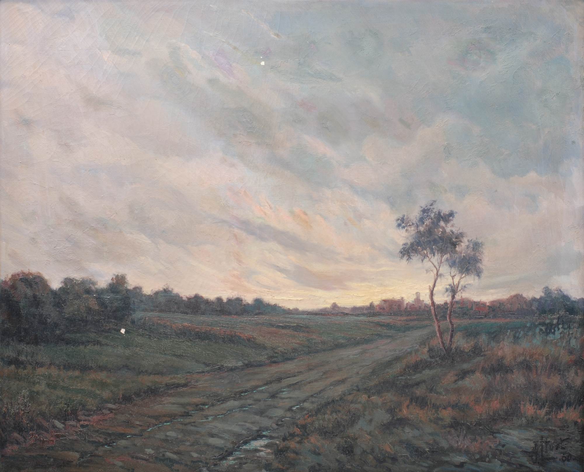 ESCUELA CATALANA, MEDIADOS SIGLO XX. "PAISAJE CREPUSCULAR",