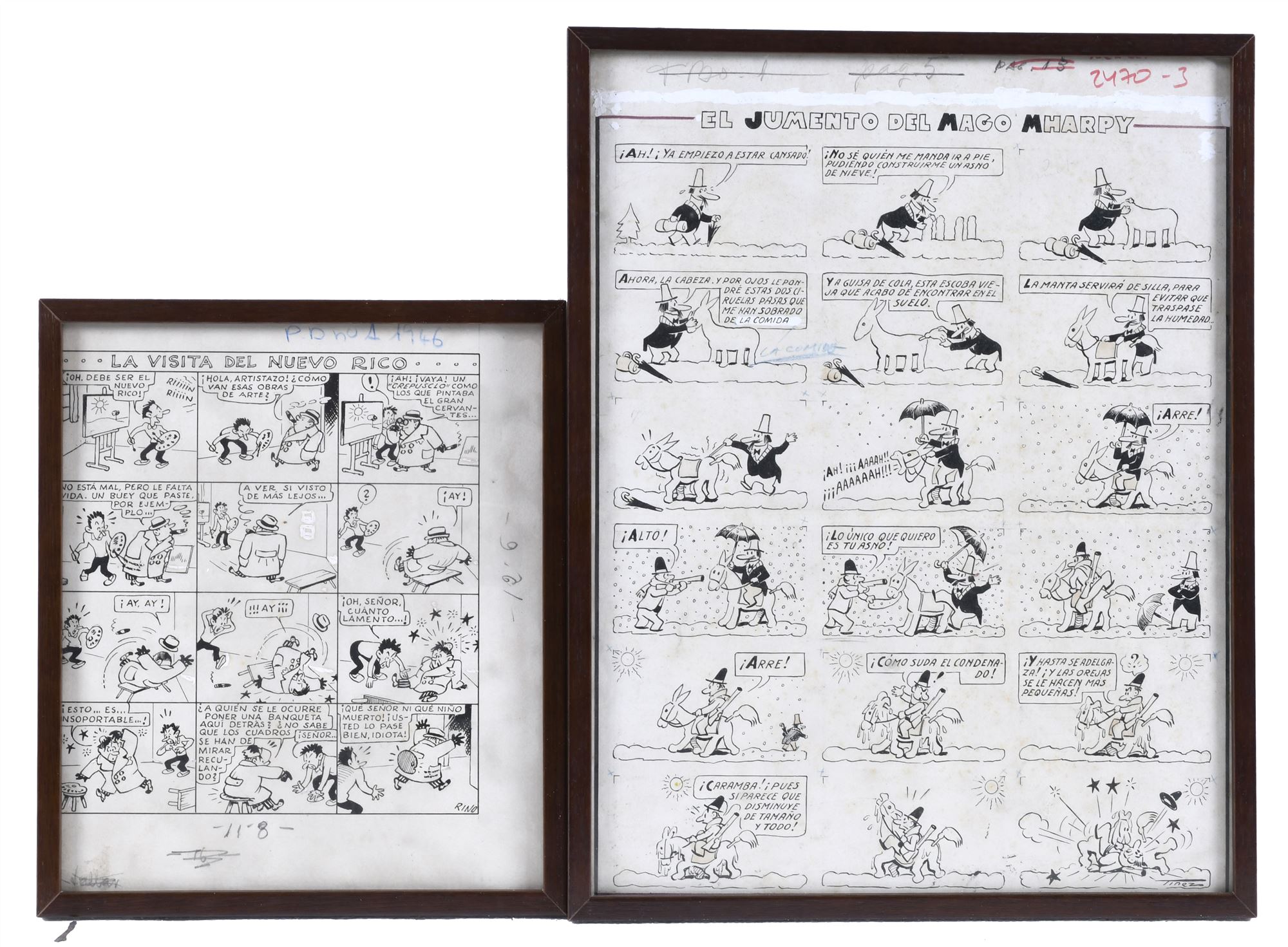 A PAIR OF ORIGINAL ILLUSTRATIONS FOR TBO.