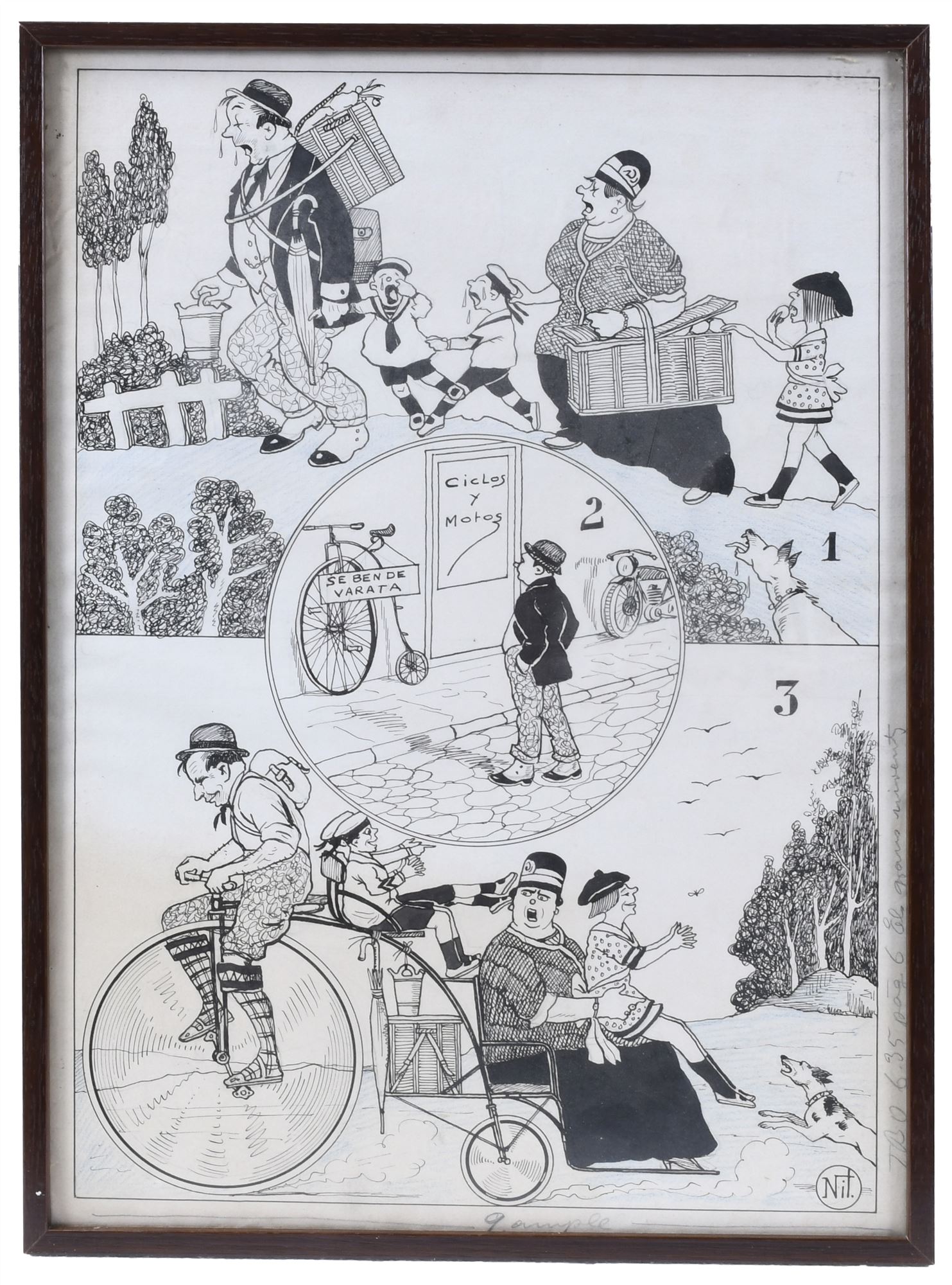 JOAN MACÍAS, NIT. ORIGINAL ILLUSTRATION FOR "LOS GRANDES IN