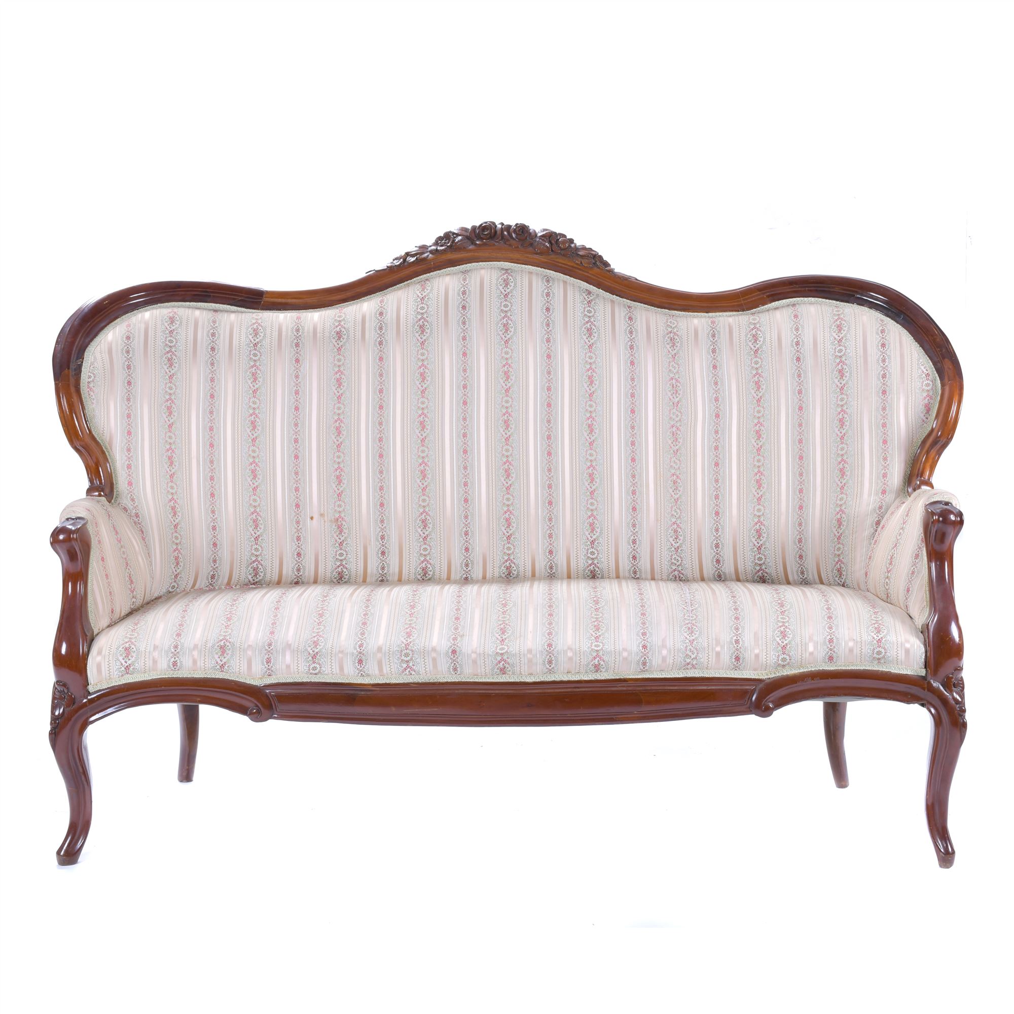 ELIZABETHAN COUCH, SECOND THIRD 19TH CENTURY.