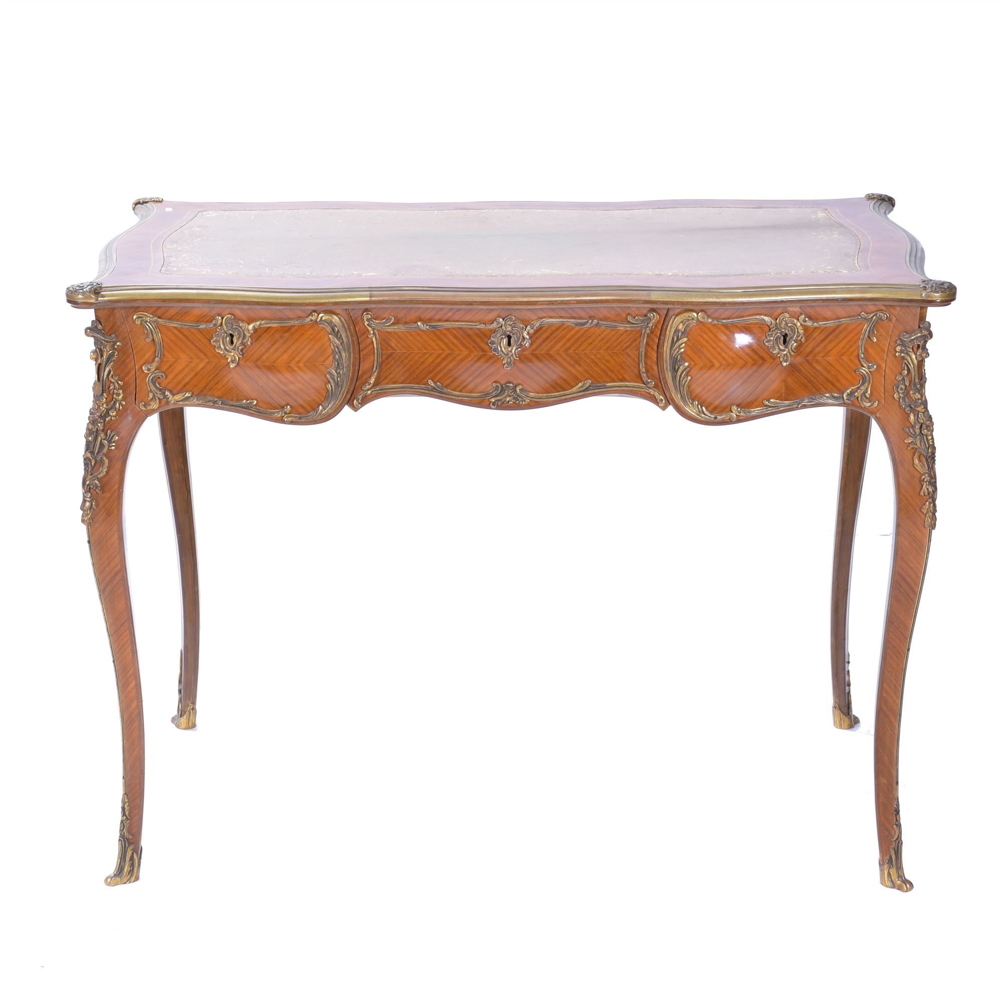 "BUREAU PLAT", FRENCH LOUIS XV STYLE OFFICE DESK, MID 20TH 
