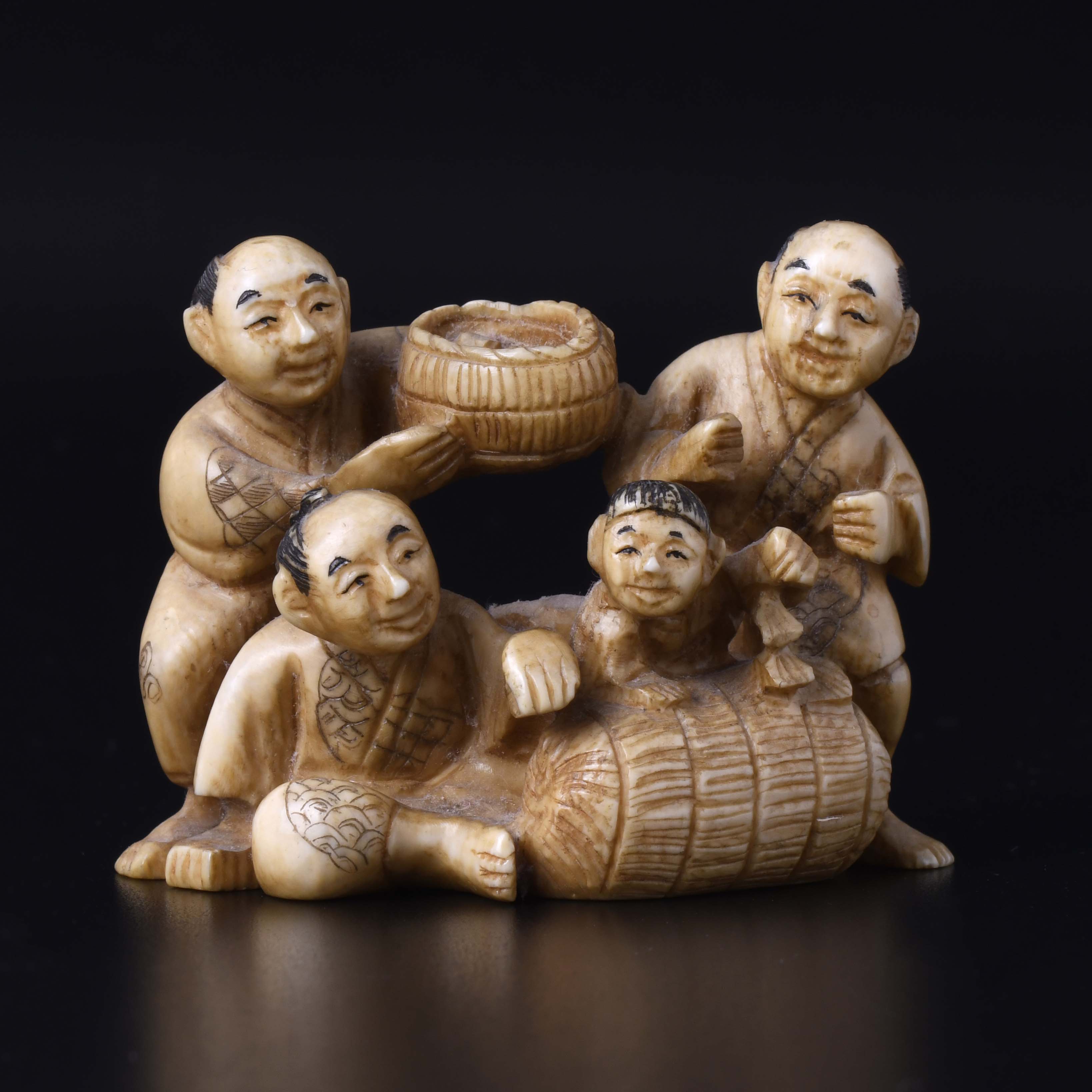 JAPANESE SCHOOL. MEIJI PERIOD, 19TH CENTURY. "FOUR CHARACTE