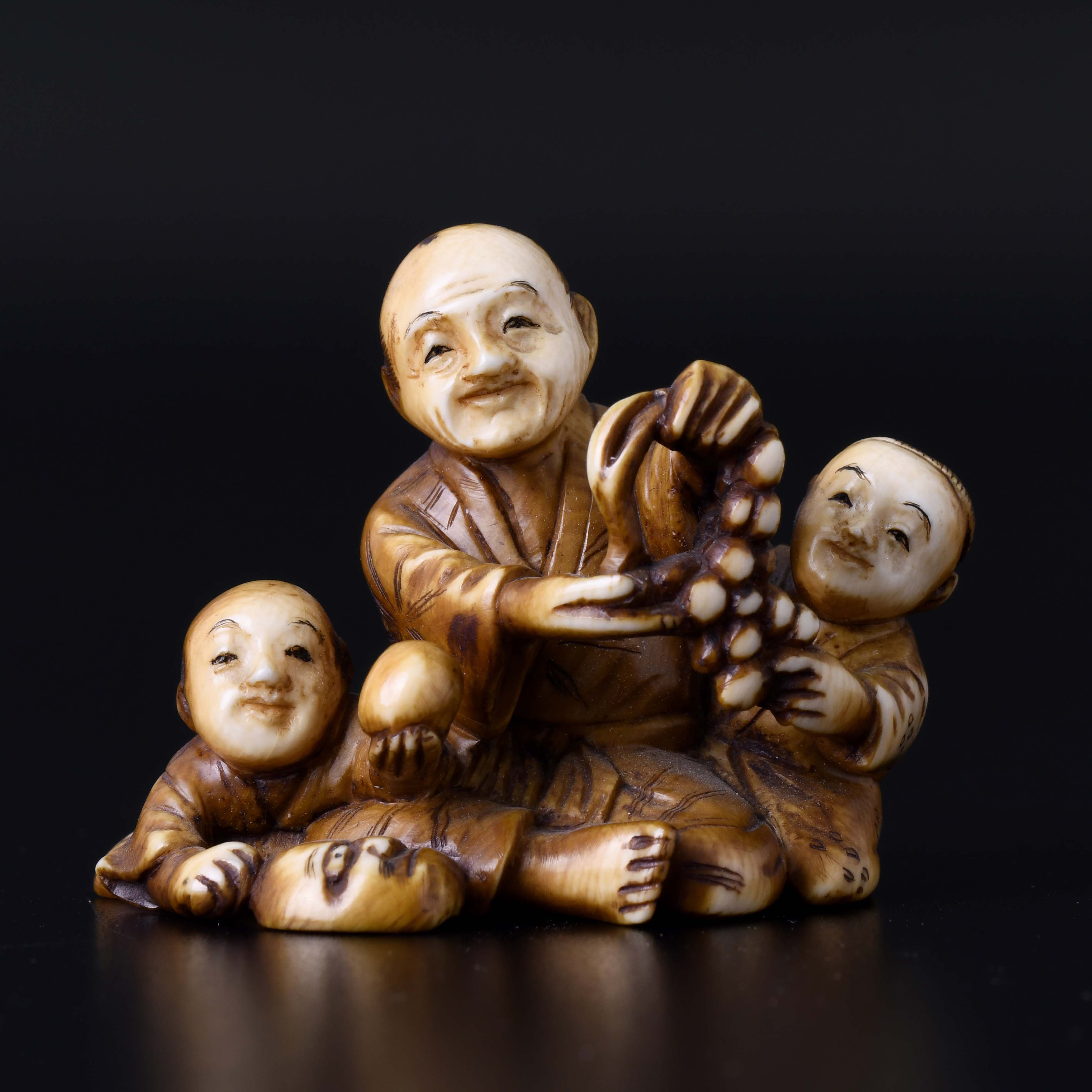 JAPANESE SCHOOL. MEIJI PERIOD, 19TH CENTURY. "OLD MAN WITH 