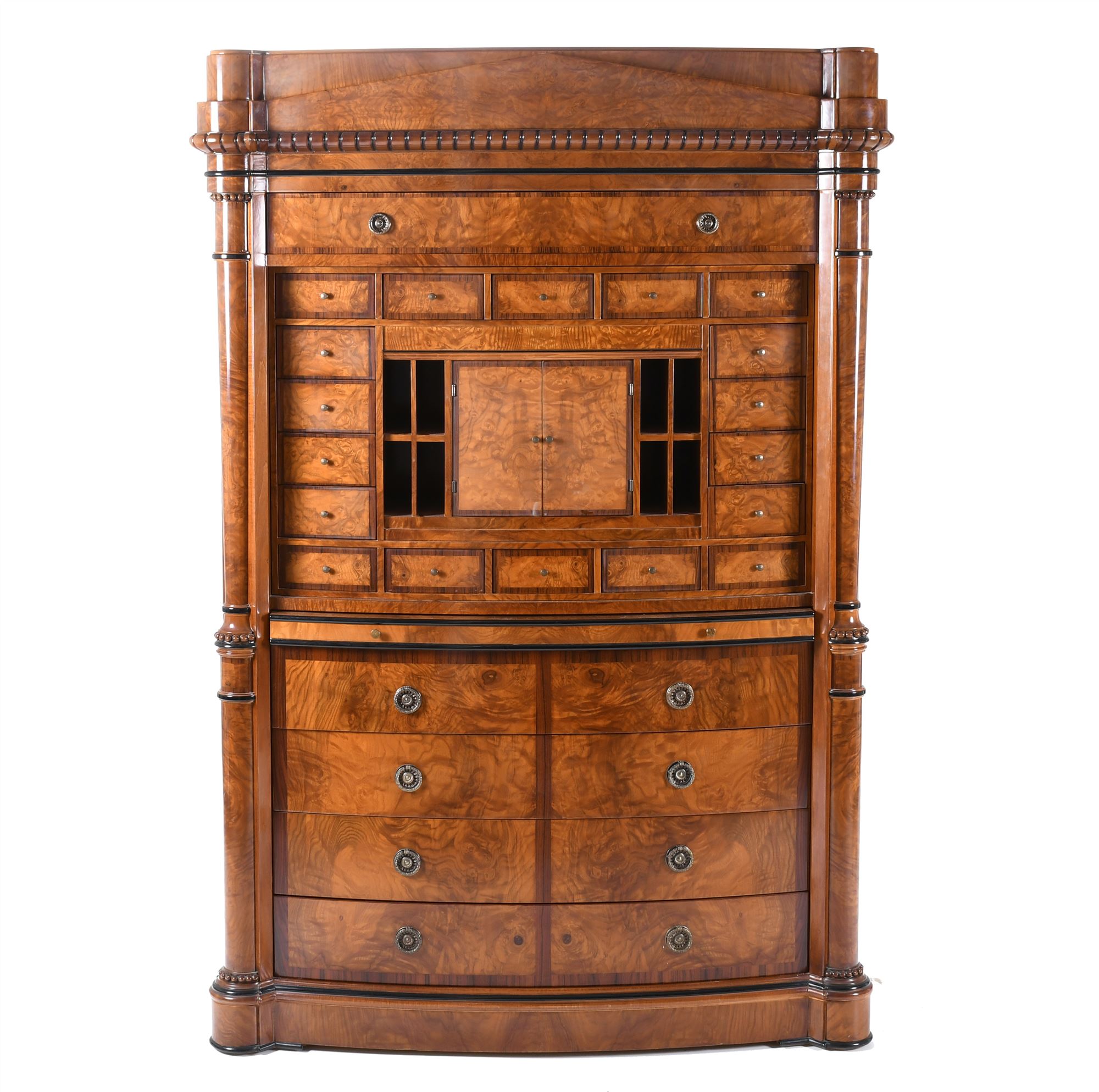 BIEDEMEIER STYLE SECRETER, MID 20TH CENTURY.