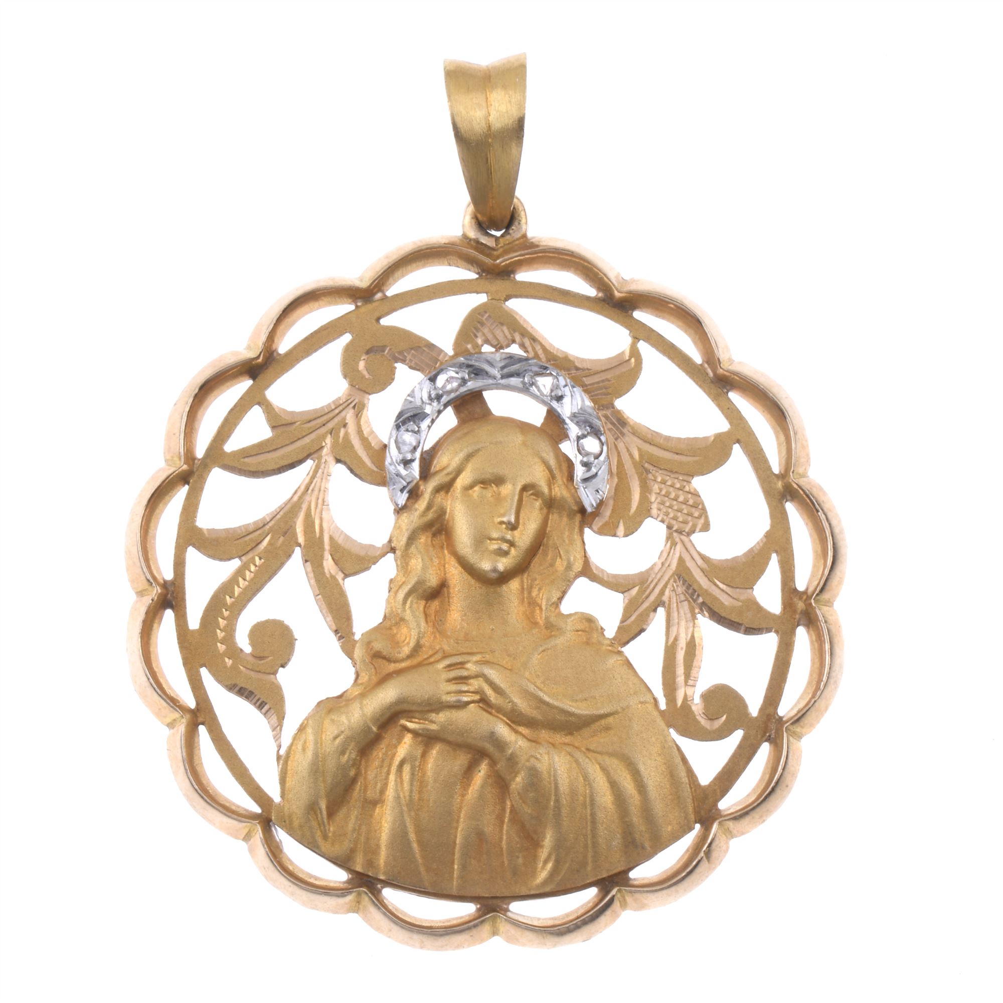 GOLD AND DIAMONDS DEVOTIONAL MEDAL
