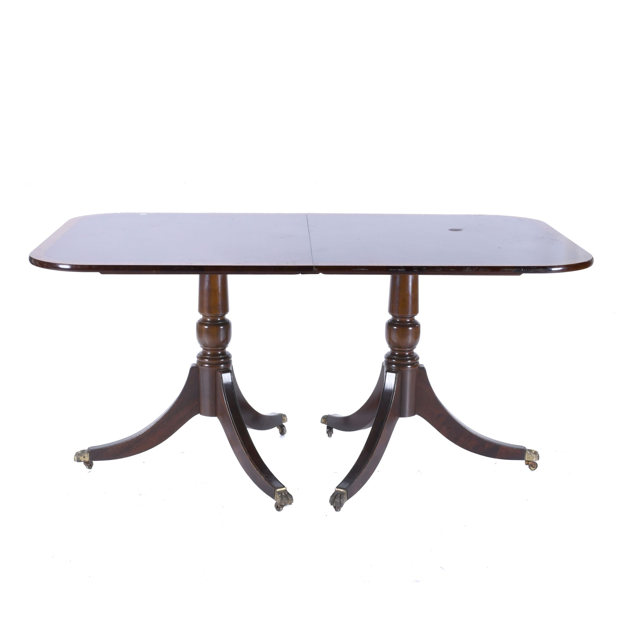 ENGLISH REGENCY STYLE DINING TABLE, MID 20TH CENTURY.