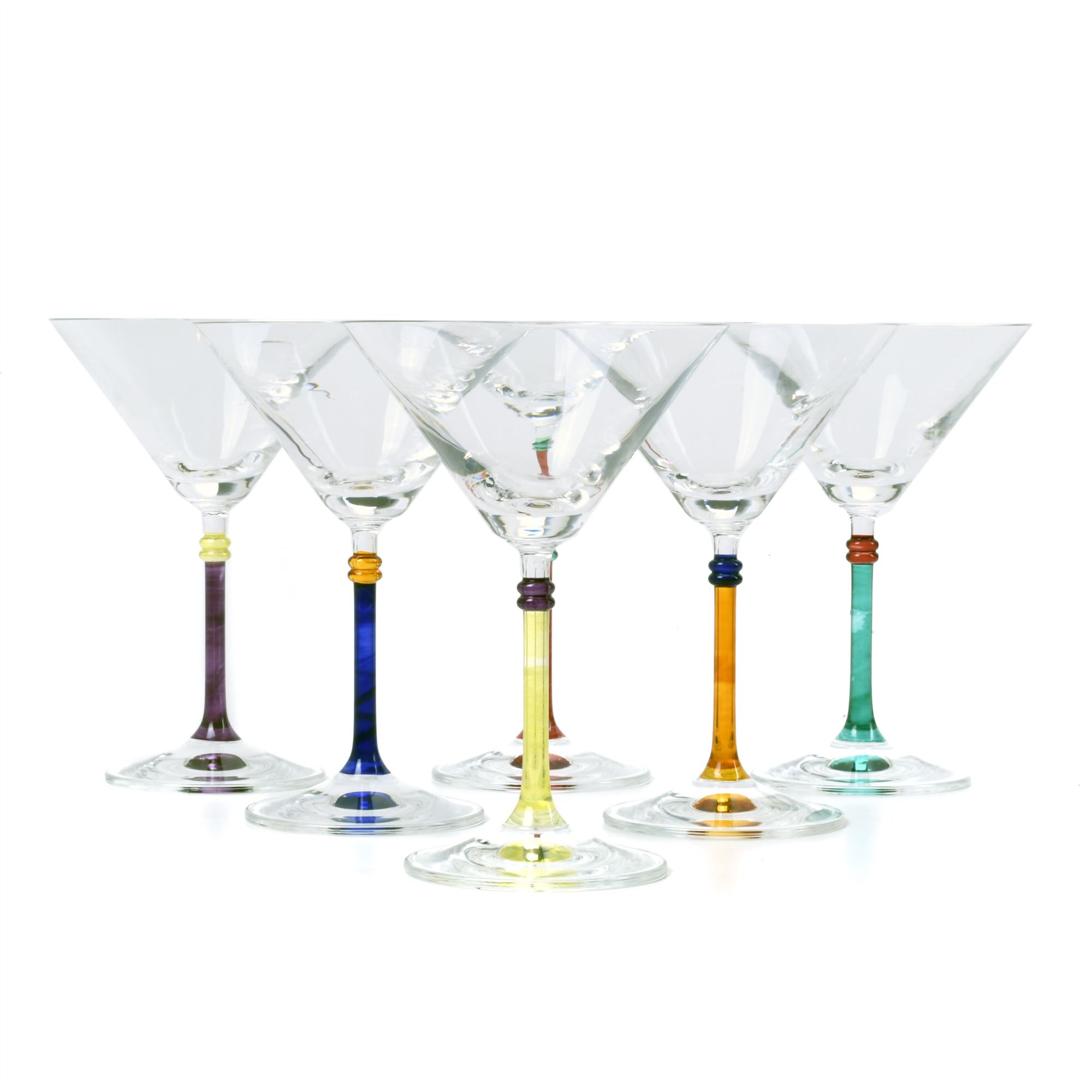 SET OF SIX COCKTAIL GLASSES, 70&#39;s.