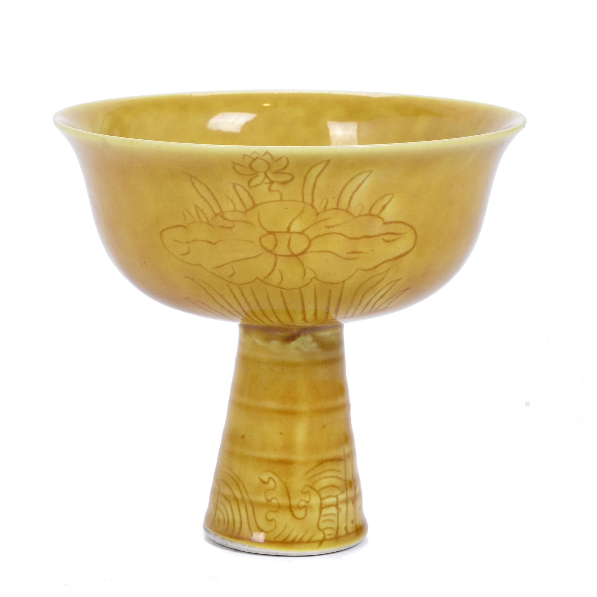 CHINESE LIBATION GOBLET, 20TH CENTURY.
