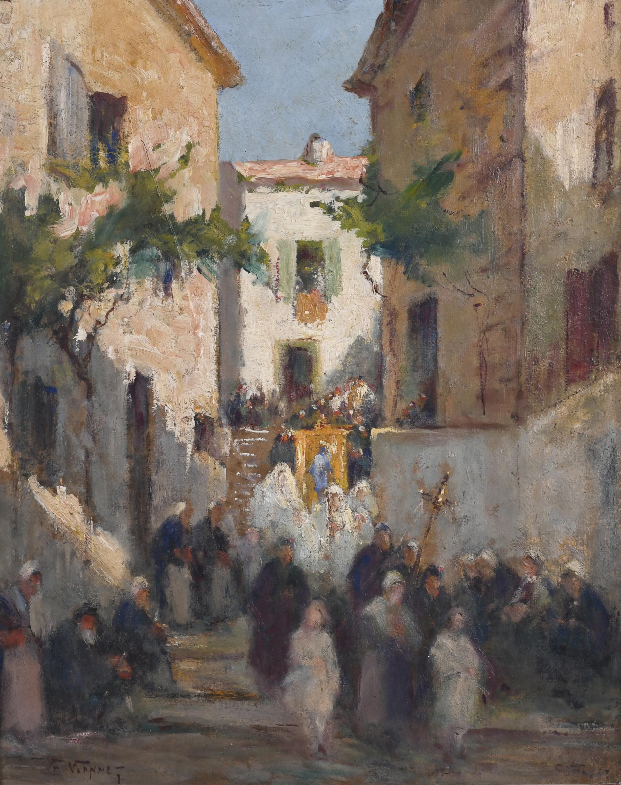 ESCUELA ESPAÑOLA, SIGLO XX. "PROCESIÓN".