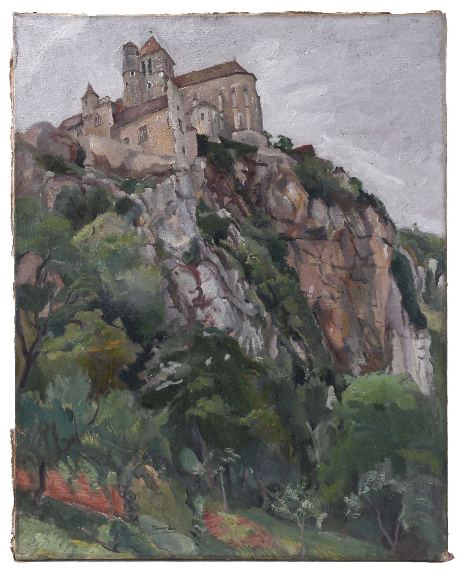 PERE DAURA (1896-1976). "SAINT-CIRQ-LAPOPIE", 1930s.