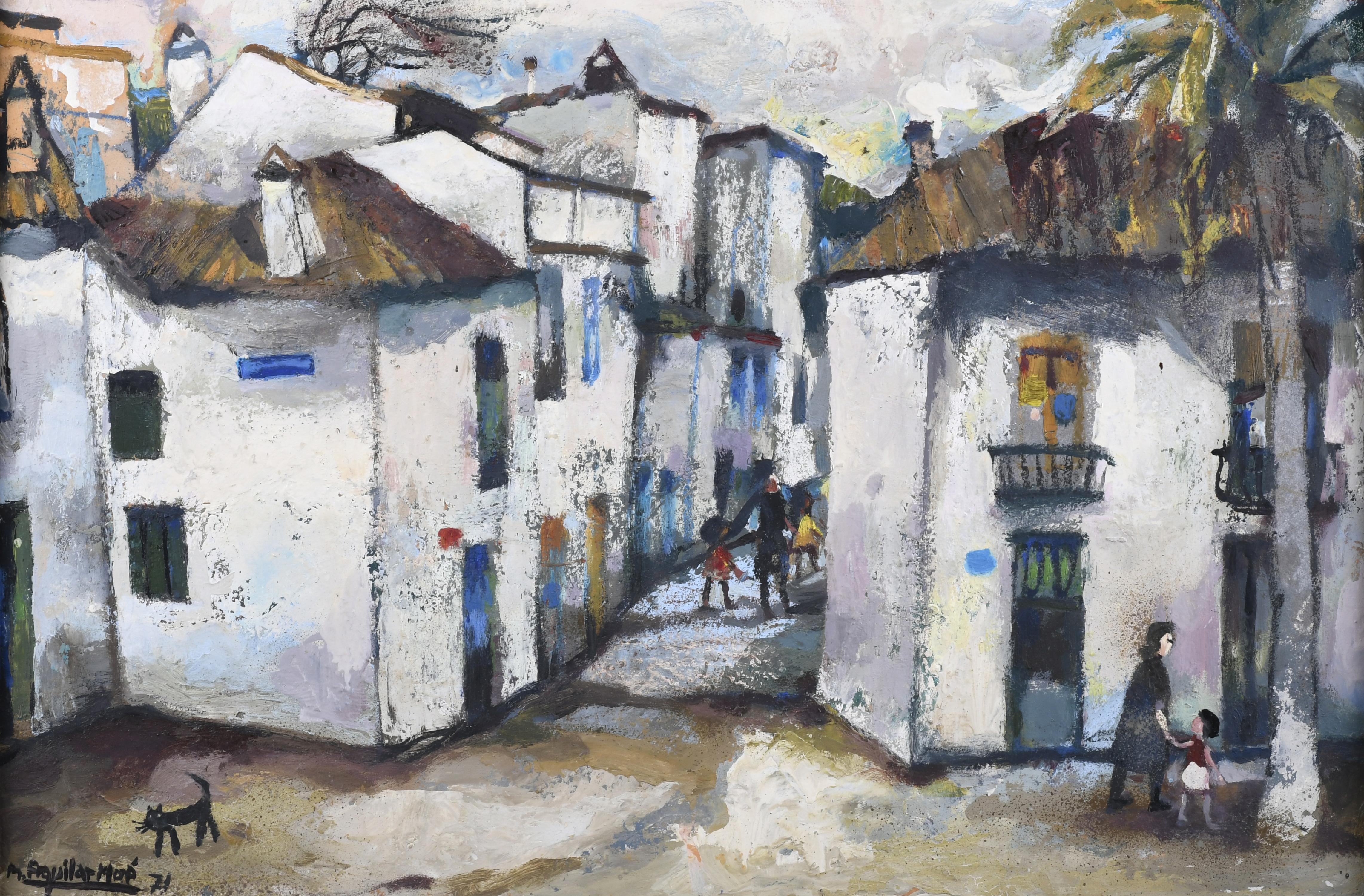 RAMÓN AGUILAR MORÉ (1924-2015). "PUEBLO", 1971.