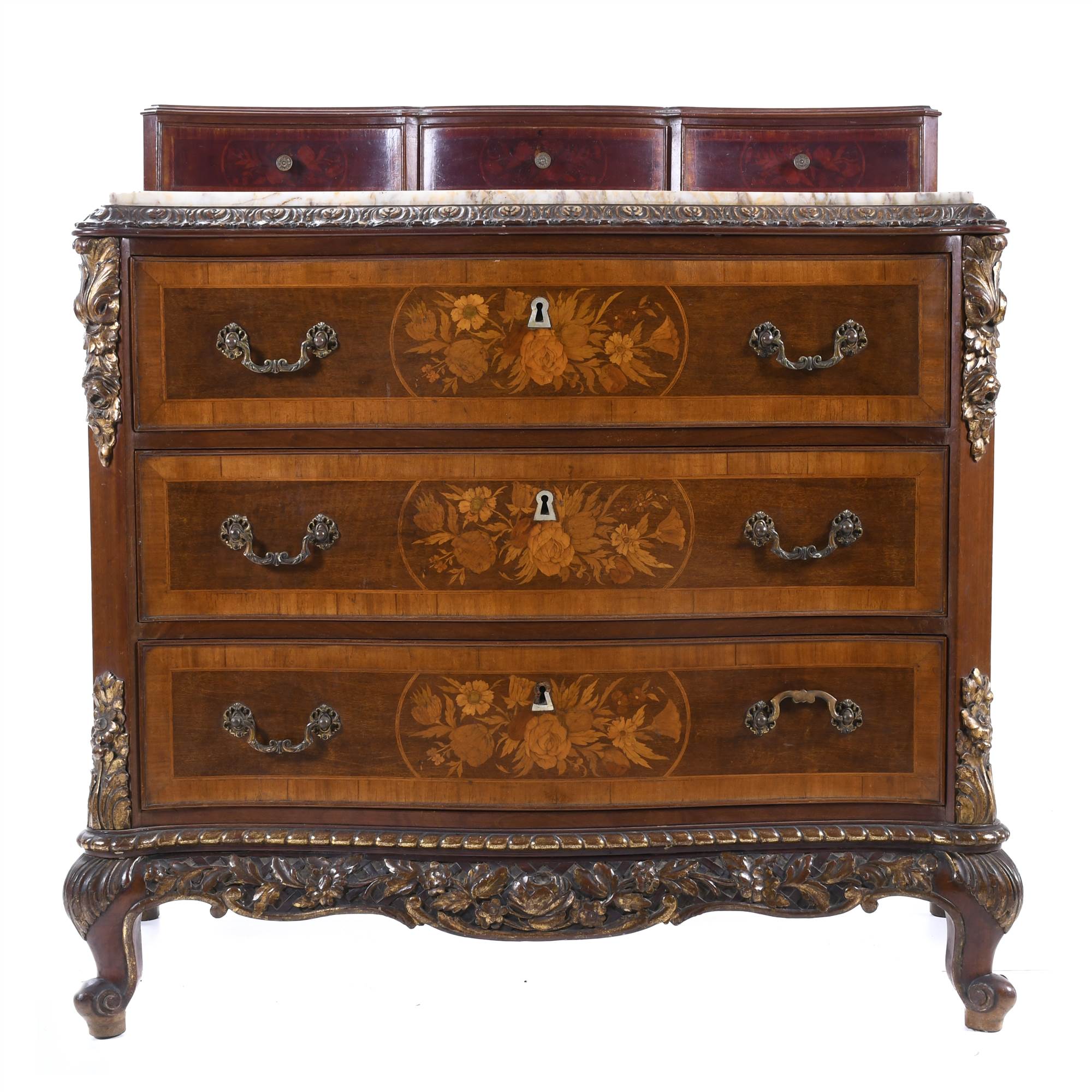 SPANISH CHEST OF DRAWERS WITH MIRROR, MID 20TH CENTURY.