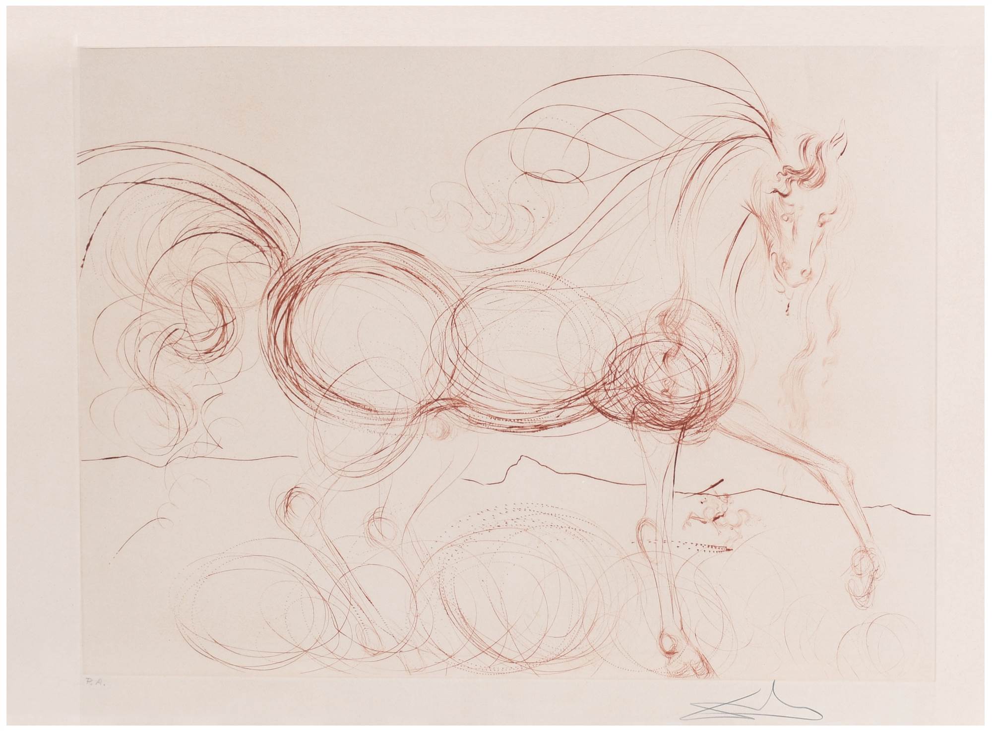 SALVADOR DALÍ I DOMÈNECH (1904-1989). "THE COSMIC HORSE".