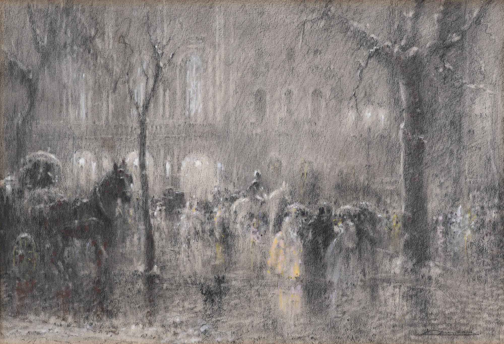 JOSEP AGUILERA I MARTÍ (1882-1955). "LEAVING THE LYCEUM".