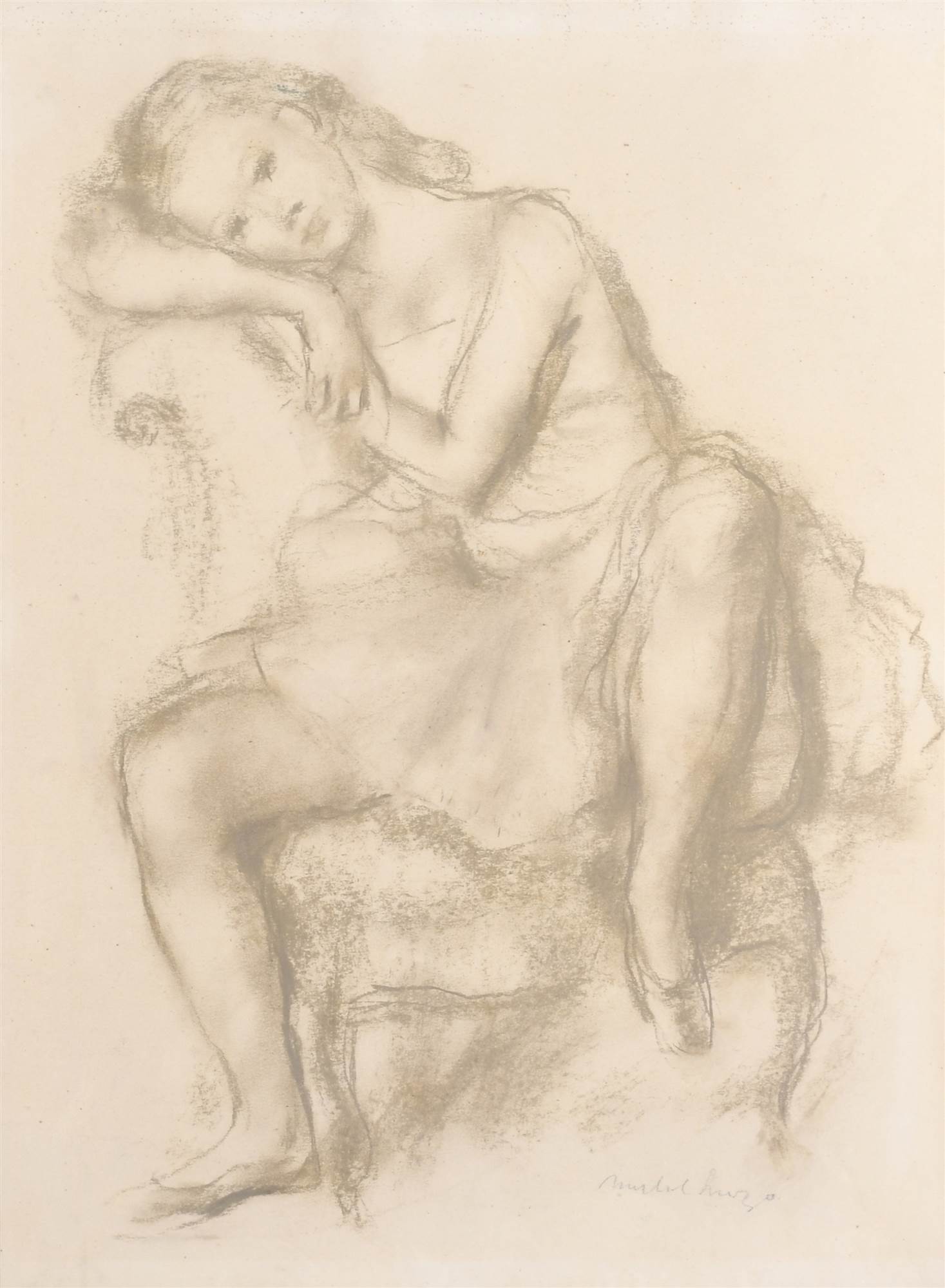 JOSEP MARIA MALLOL SUAZO (1910-1986). "DANCER AT REST".