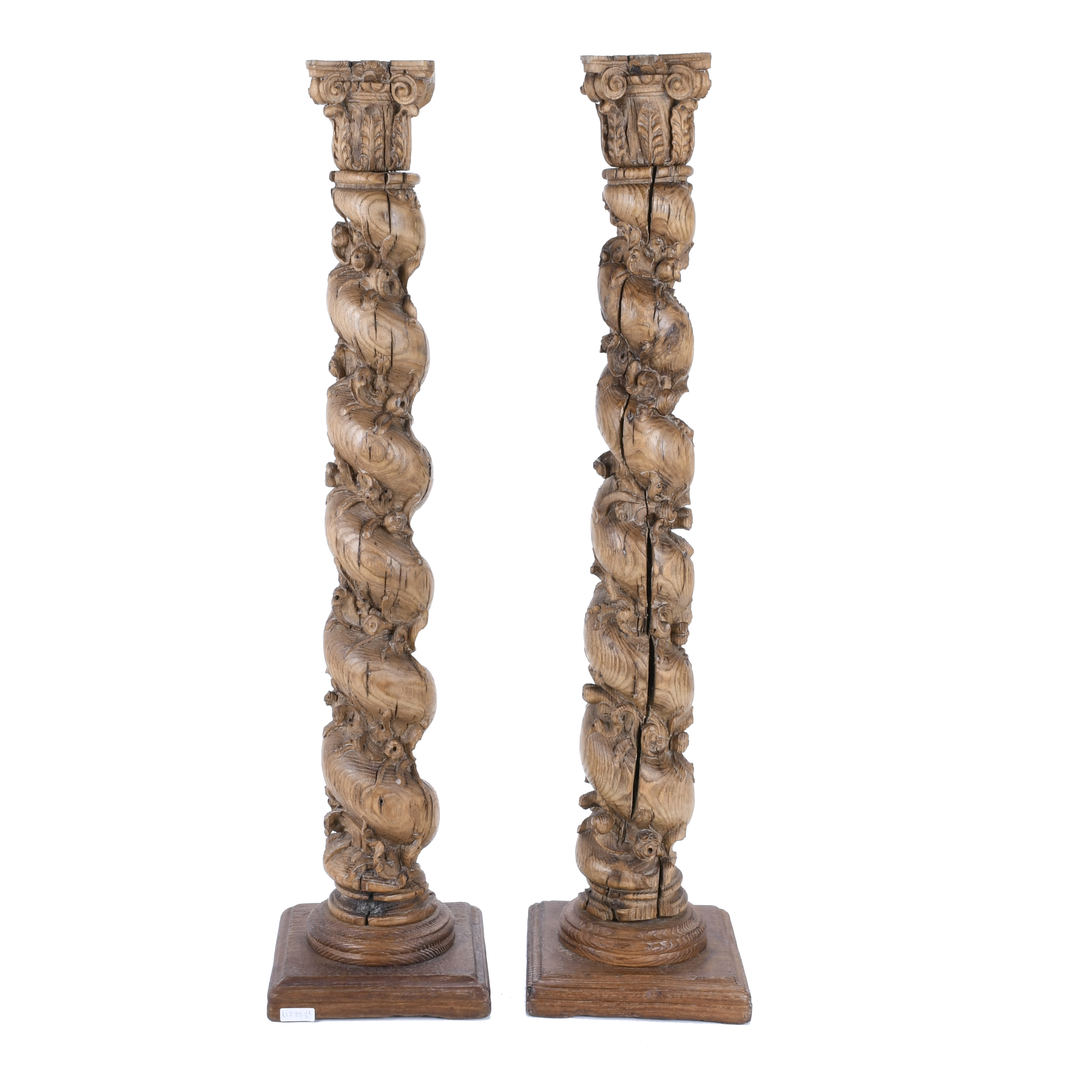 PAREJA COLUMNAS SALOMÓNICAS ESPAÑOLAS, SIGLO XVIII.