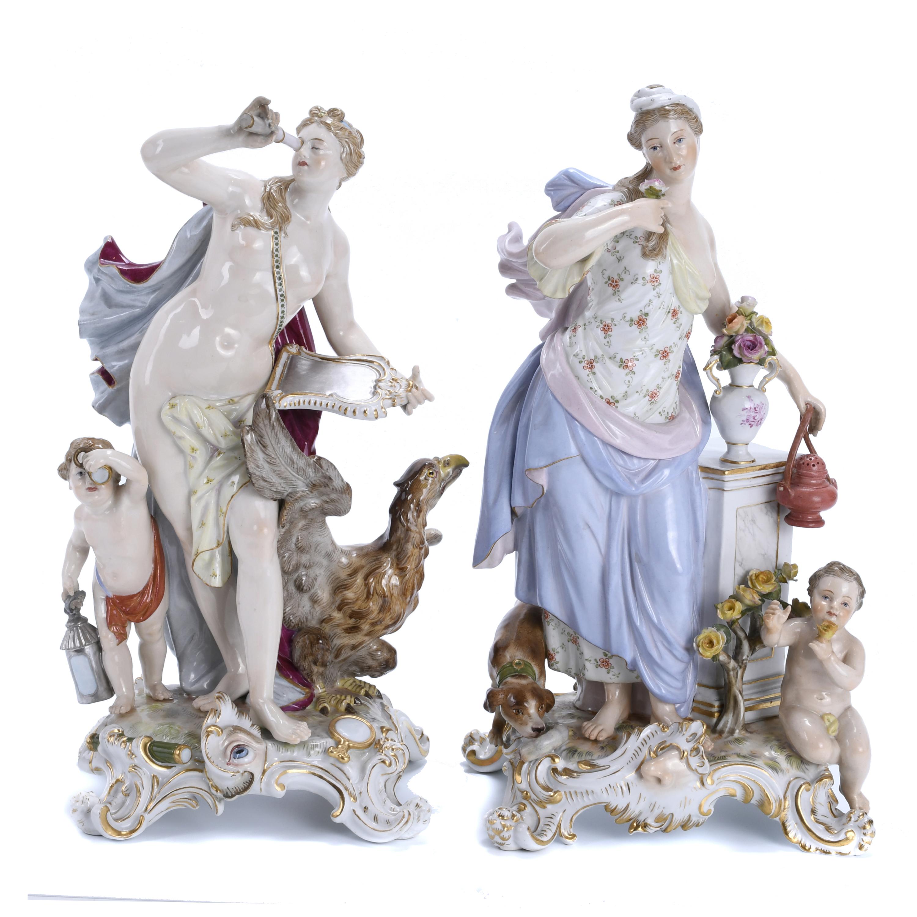 TWO GERMAN GROUPS FROM MEISSEN, SECOND HALF OF THE 19TH CEN