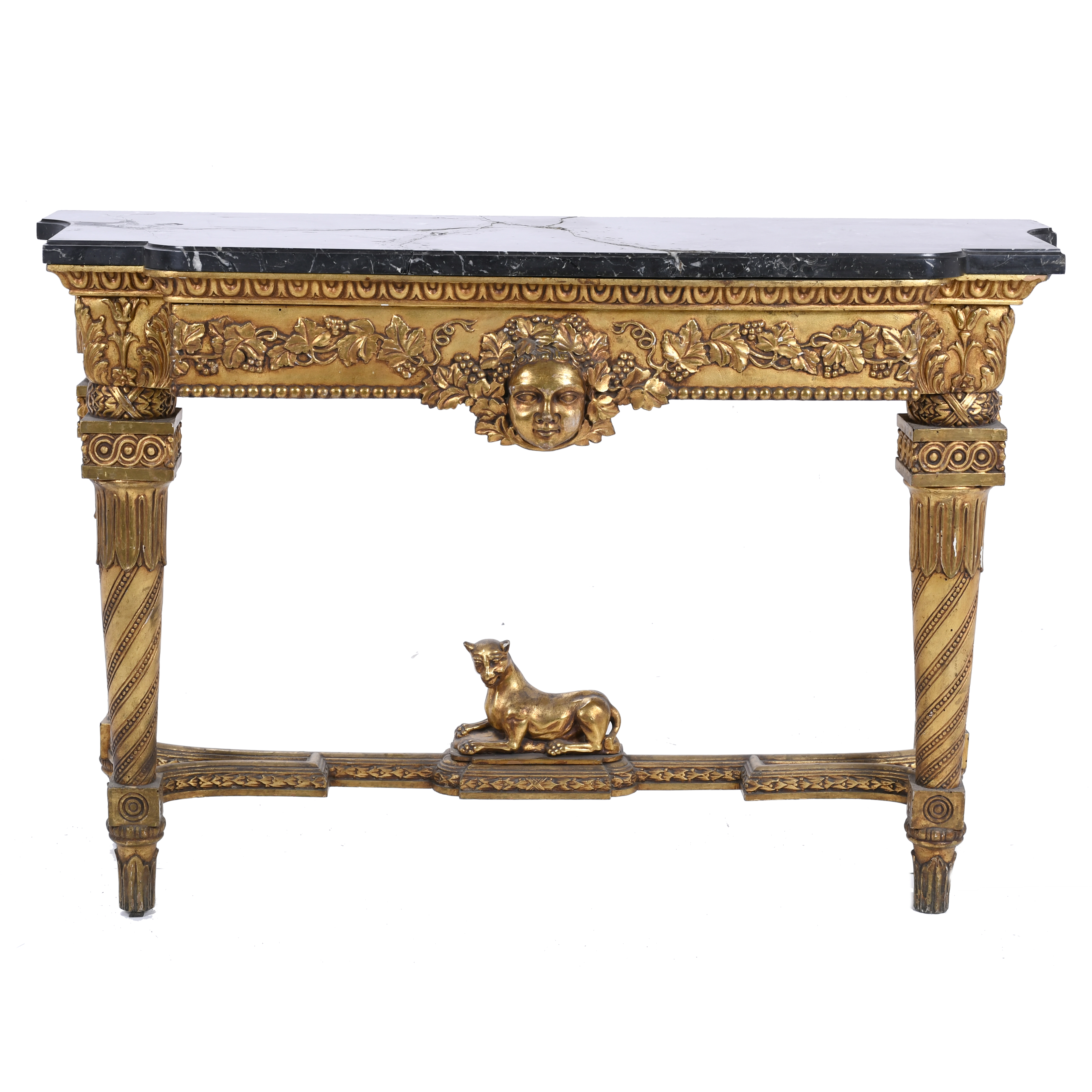 FRENCH LOUIS XVI STYLE CONSOLE TABLE, SECOND HALF OF THE 20