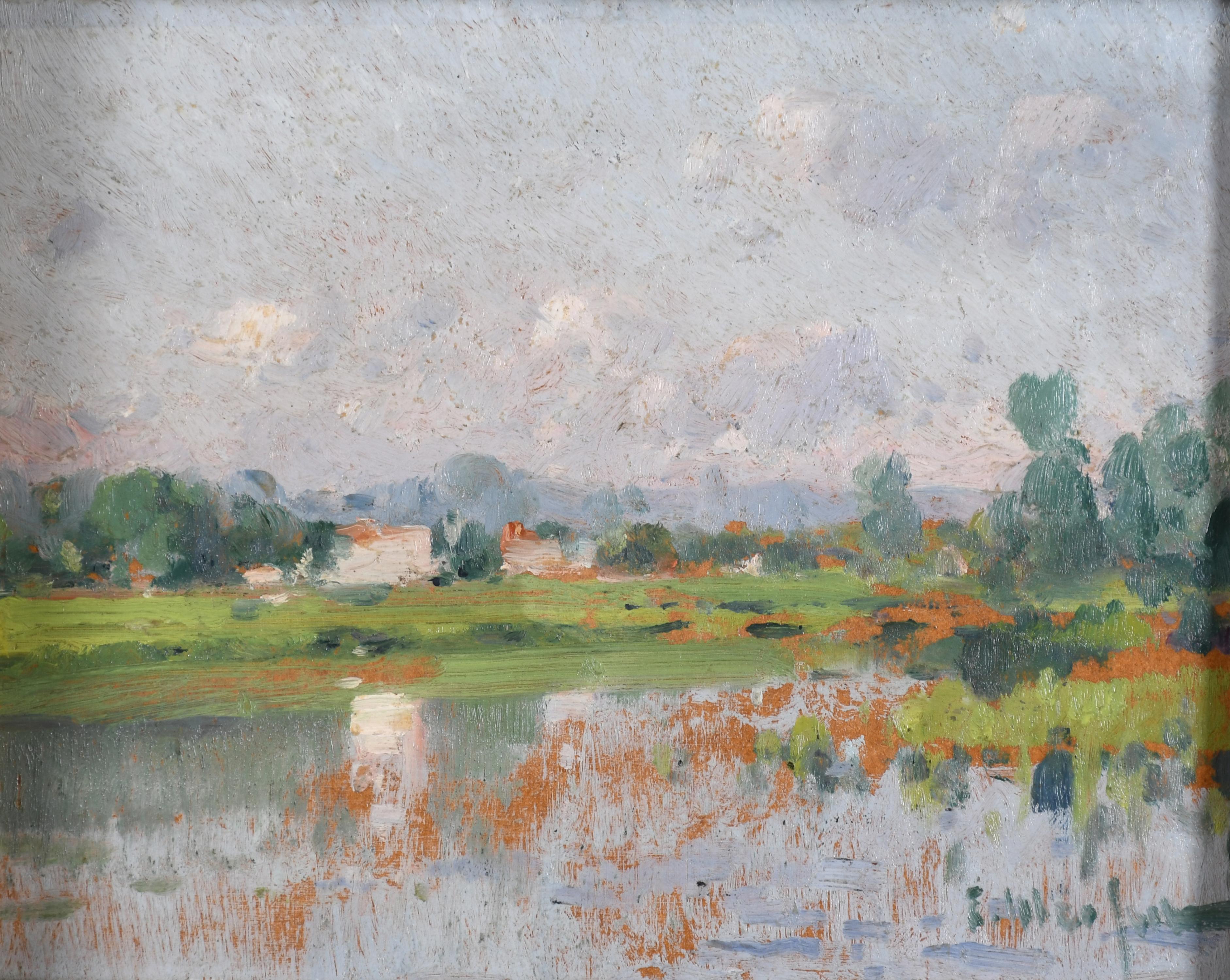 ELISEU MEIFRÉN ROIG (1859-1940). "RIVER LANDSCAPE".