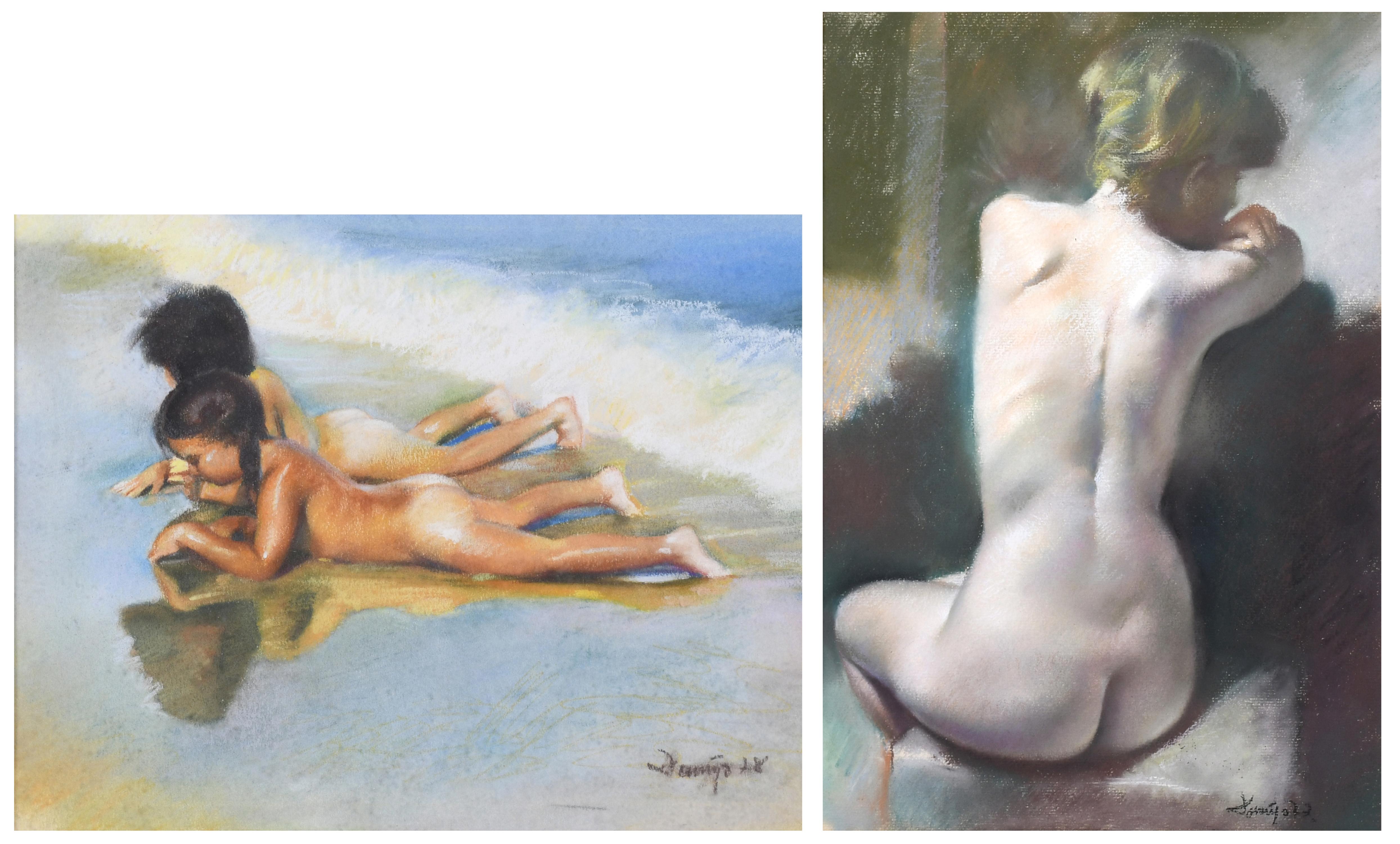 DOMINGO ÁLVAREZ GÓMEZ (1942). "DESNUDO DE ESPALDAS" Y "NIÑO