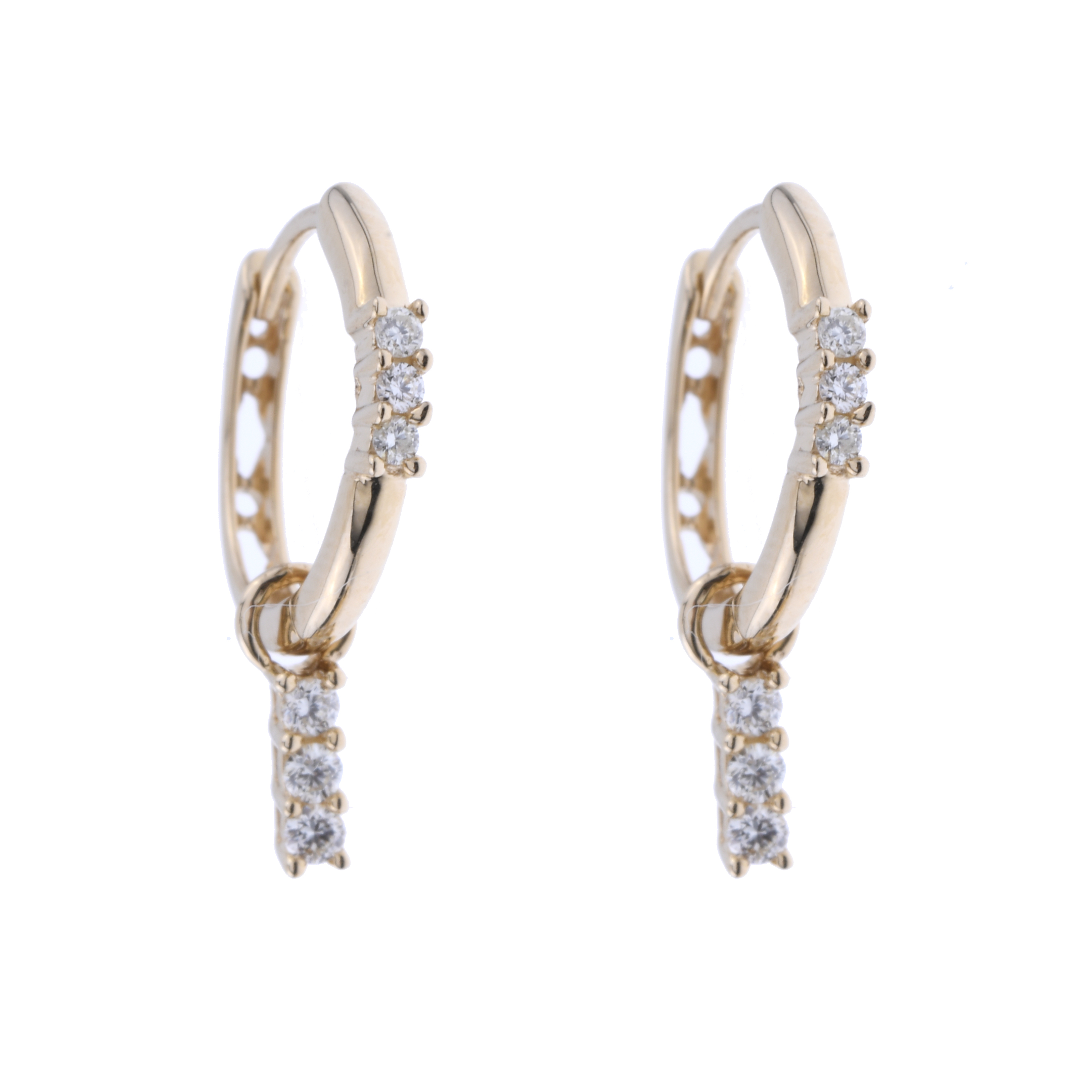 CRIOLLAS DESMONTABLES CON DIAMANTES.