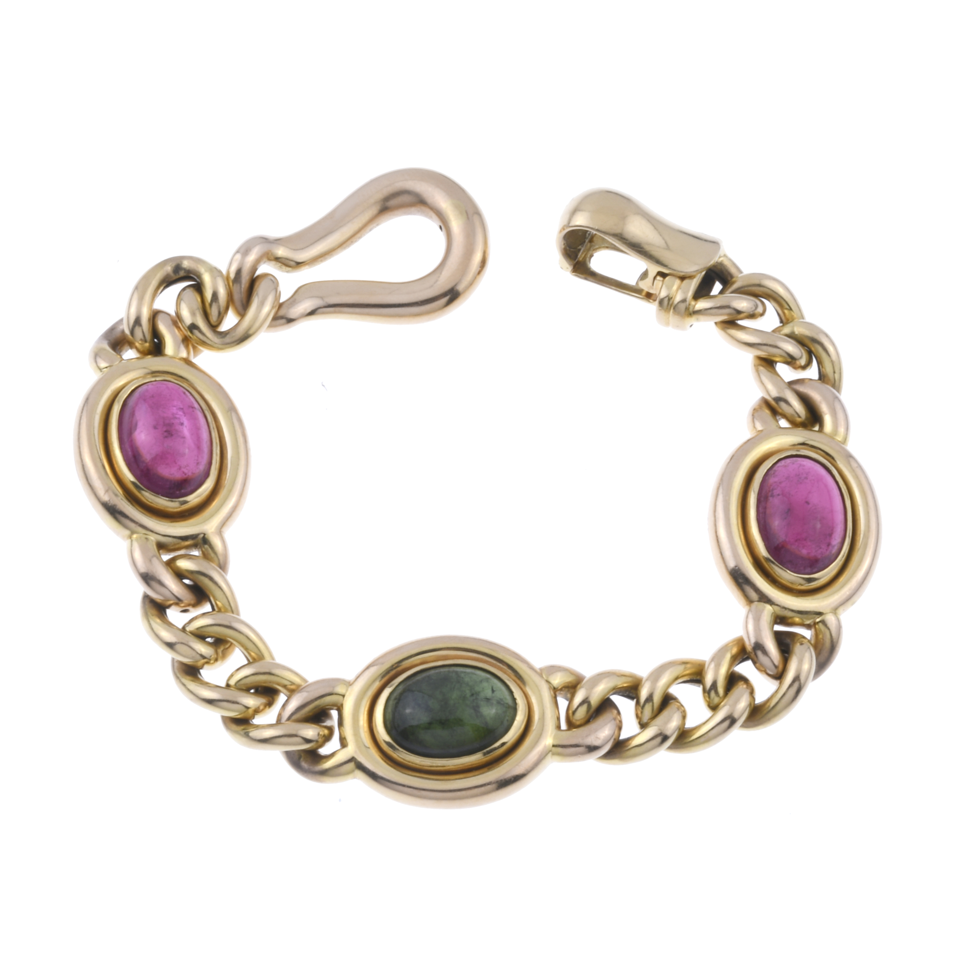 PULSERA DE ESLAVONES CON TUMALINAS.